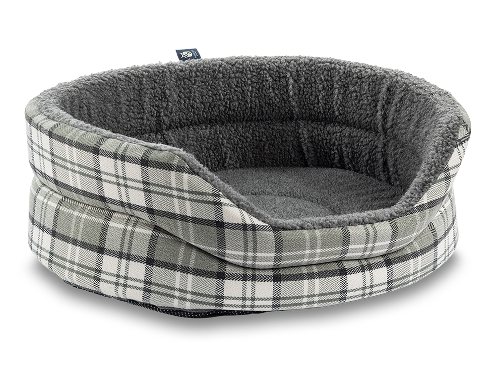 Black and white plaid dog bed online