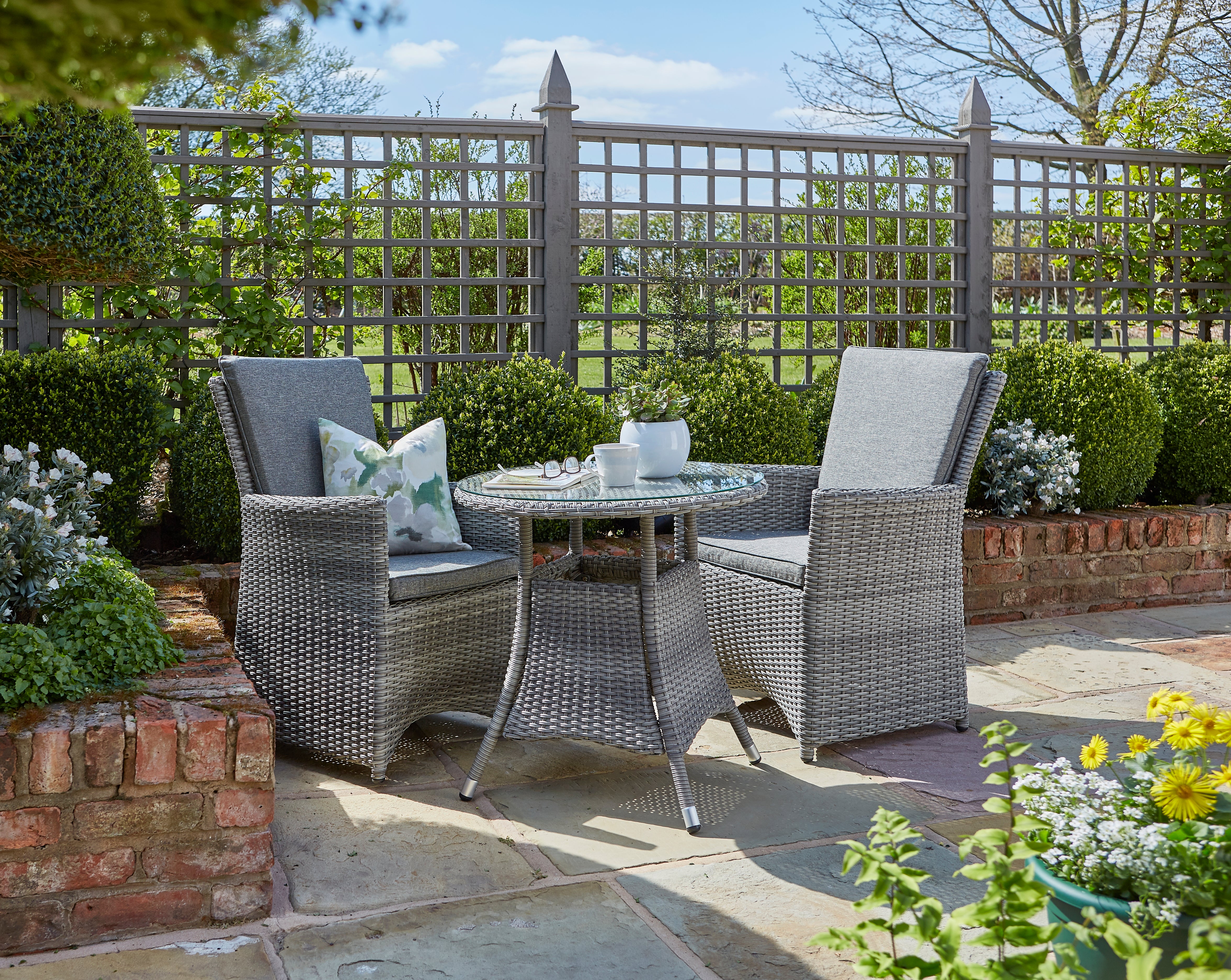 Norfolk Leisure Burnham XL Two Seater Weave Bistro Set