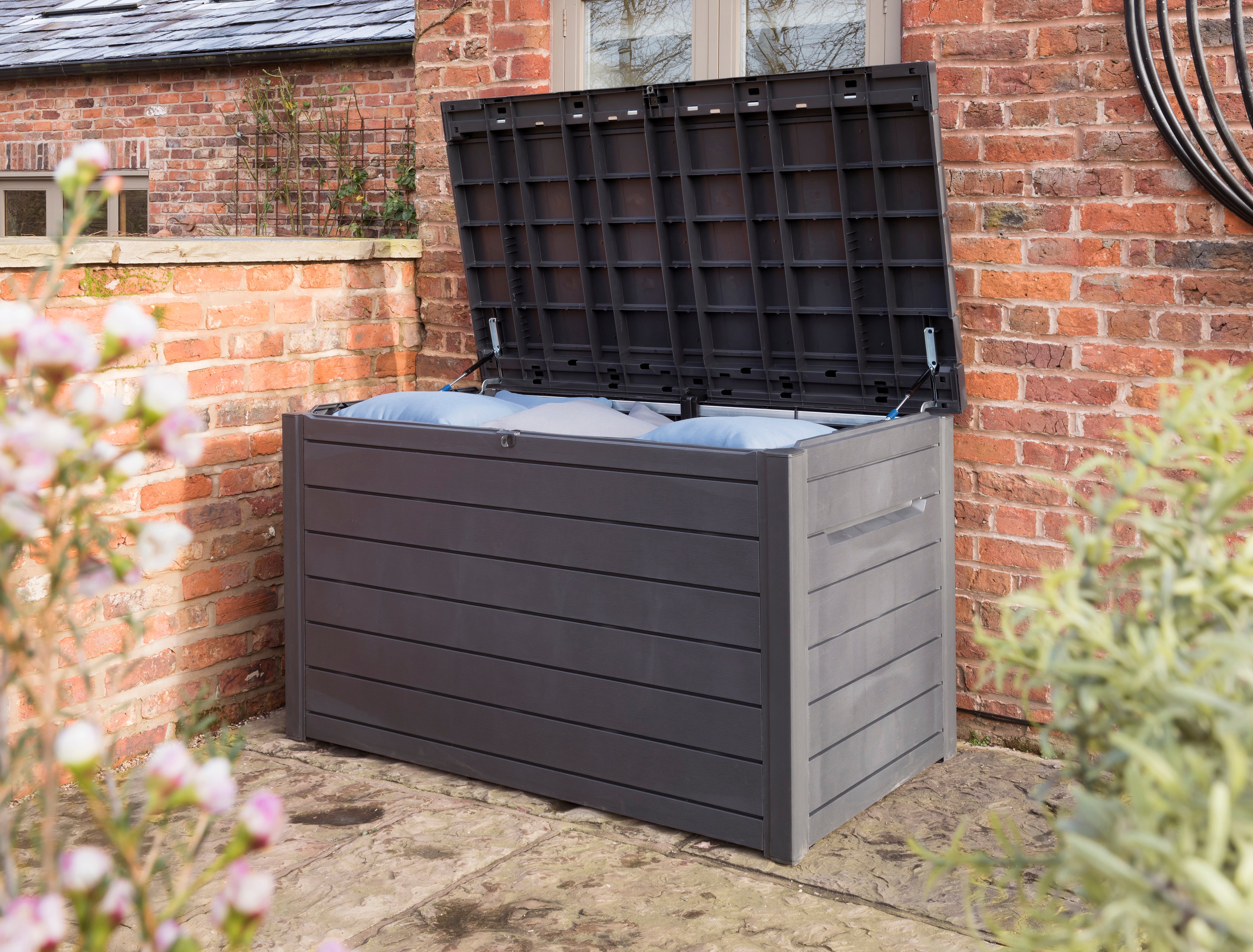 Norfolk Leisure Keter XXL Ontario 870L Deck Box Extra Large Cushion Box