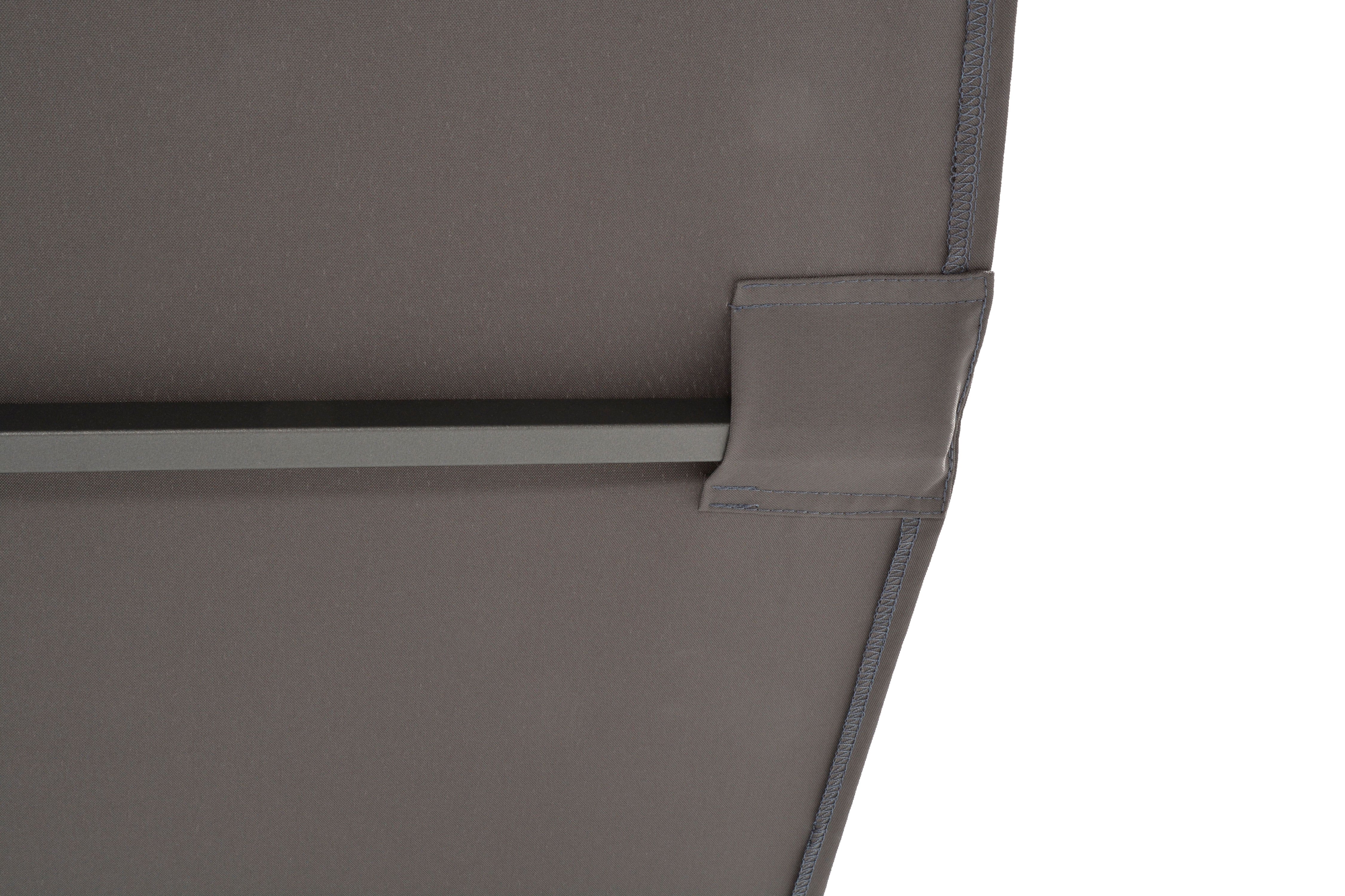 4 Seasons Outdoor Horizon 3m x 3m Parasol in Taupe with 84kg Granite Base