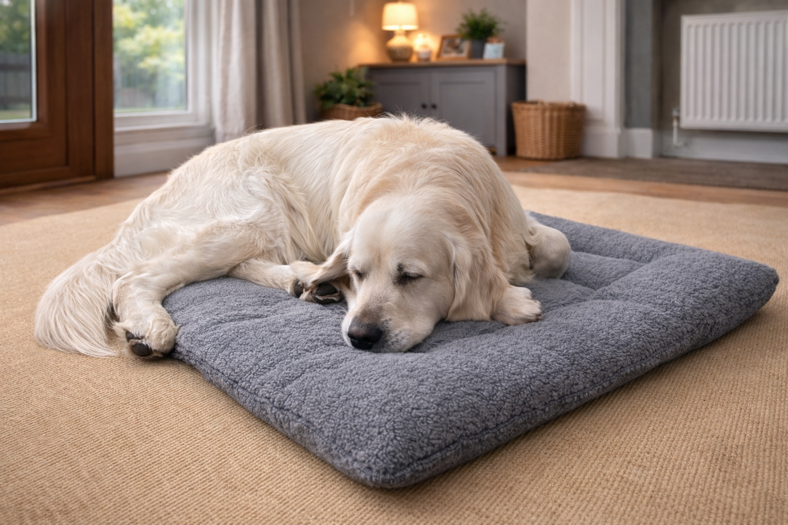 Universal Comfort Dog Mats available in 3 sizes, Grey, Brown and Beige