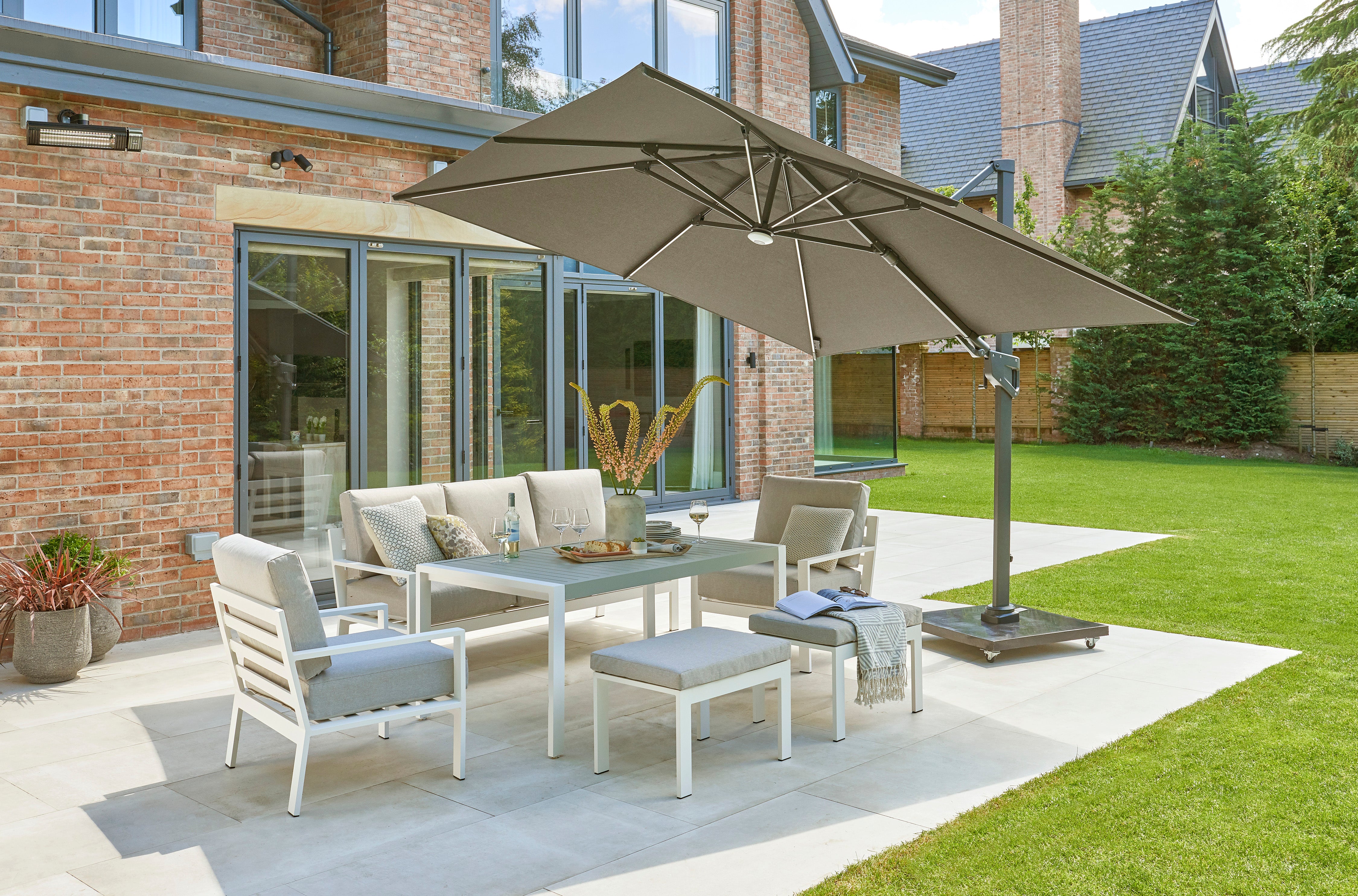 Norfolk Leisure Royce 90kg Granite Grey Parasol Base with Wheels