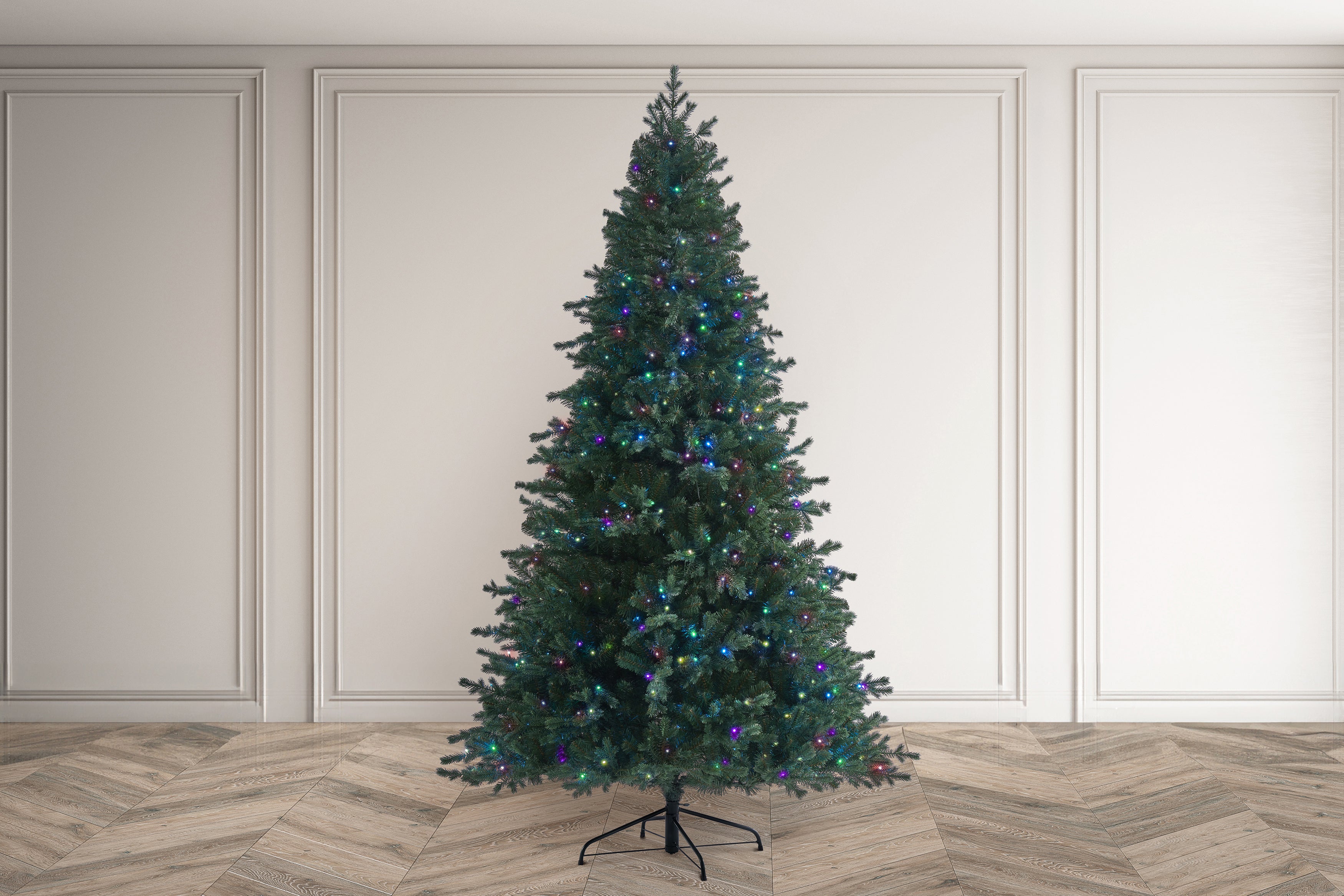 Bosk 6.5ft Anderwood Pine Artificial Christmas Tree with 350 RGB Digital LED Lights