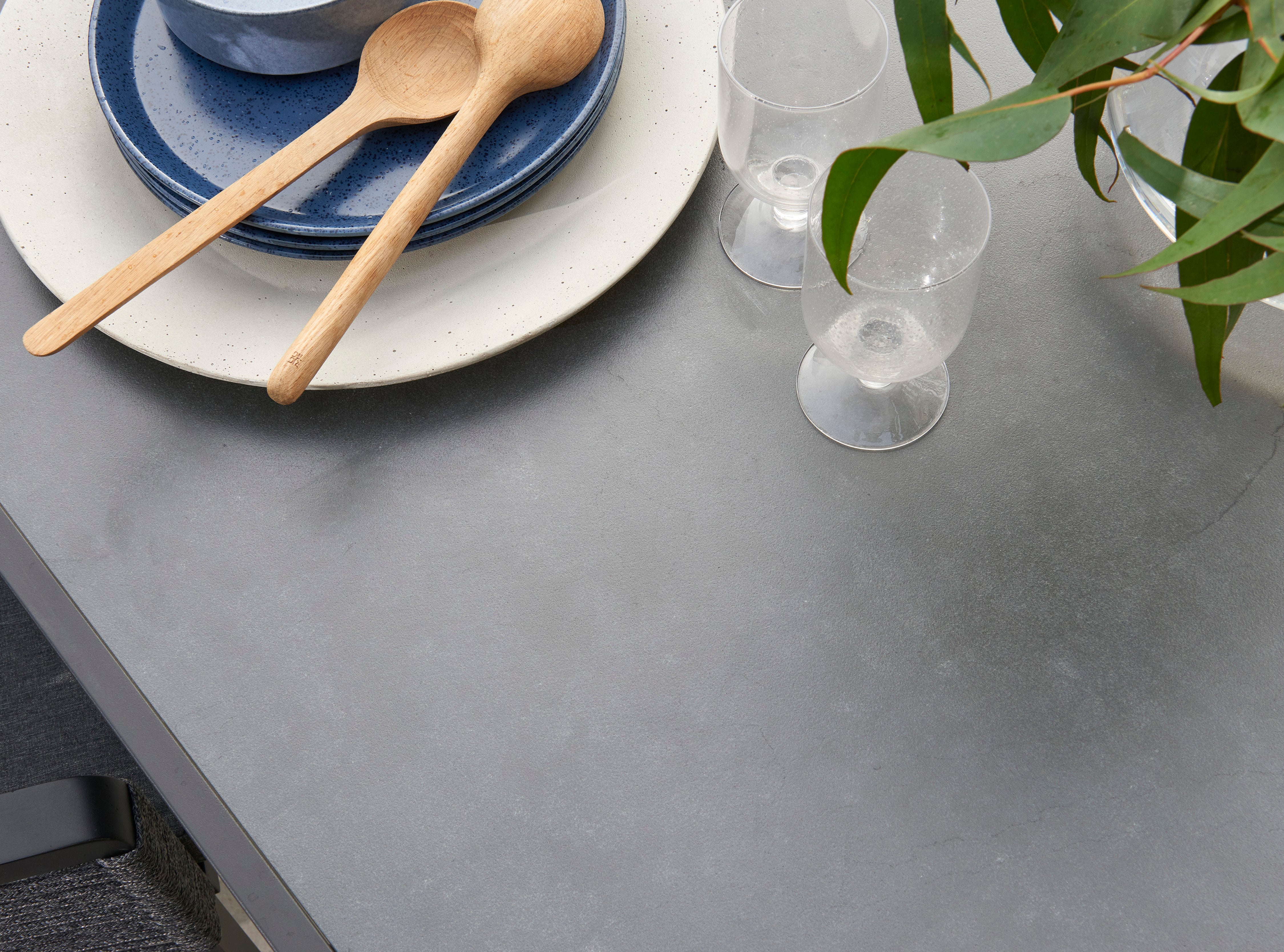 Norfolk Leisure Bellmount Six Seater Rectangular Aluminium and Rope Dining Set