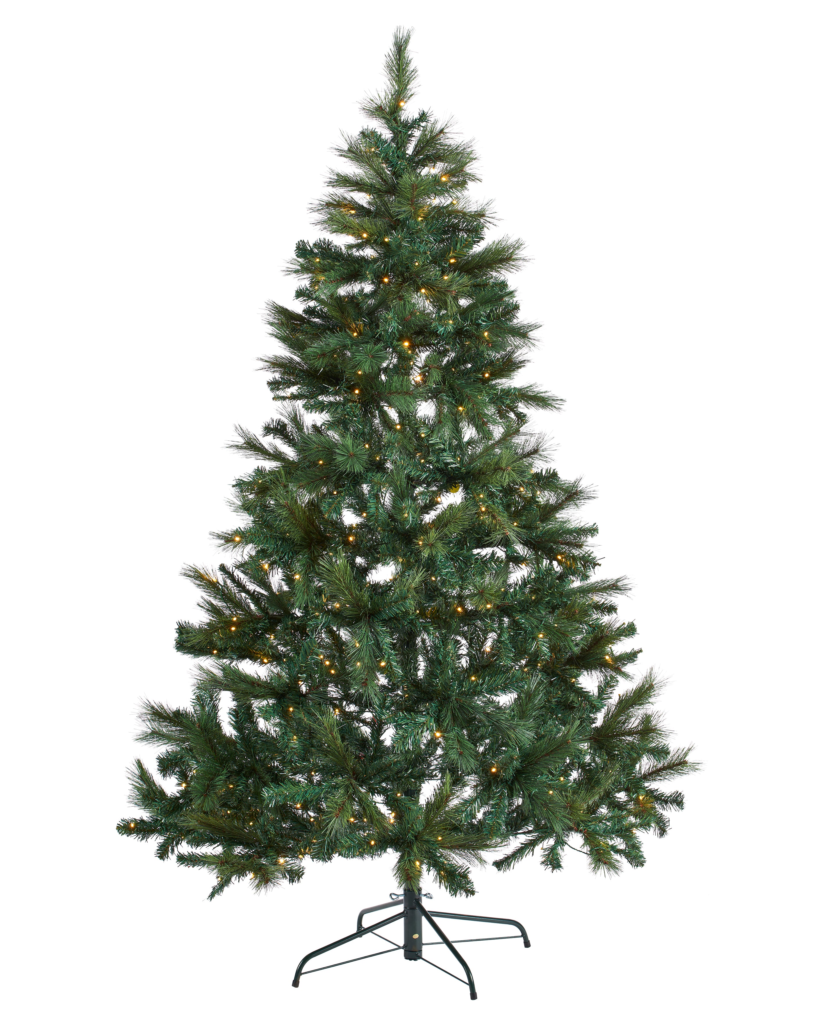 Bosk Burlingham Bristle Spruce Artificial Christmas Tree with Warm White and Multi Colour Lights