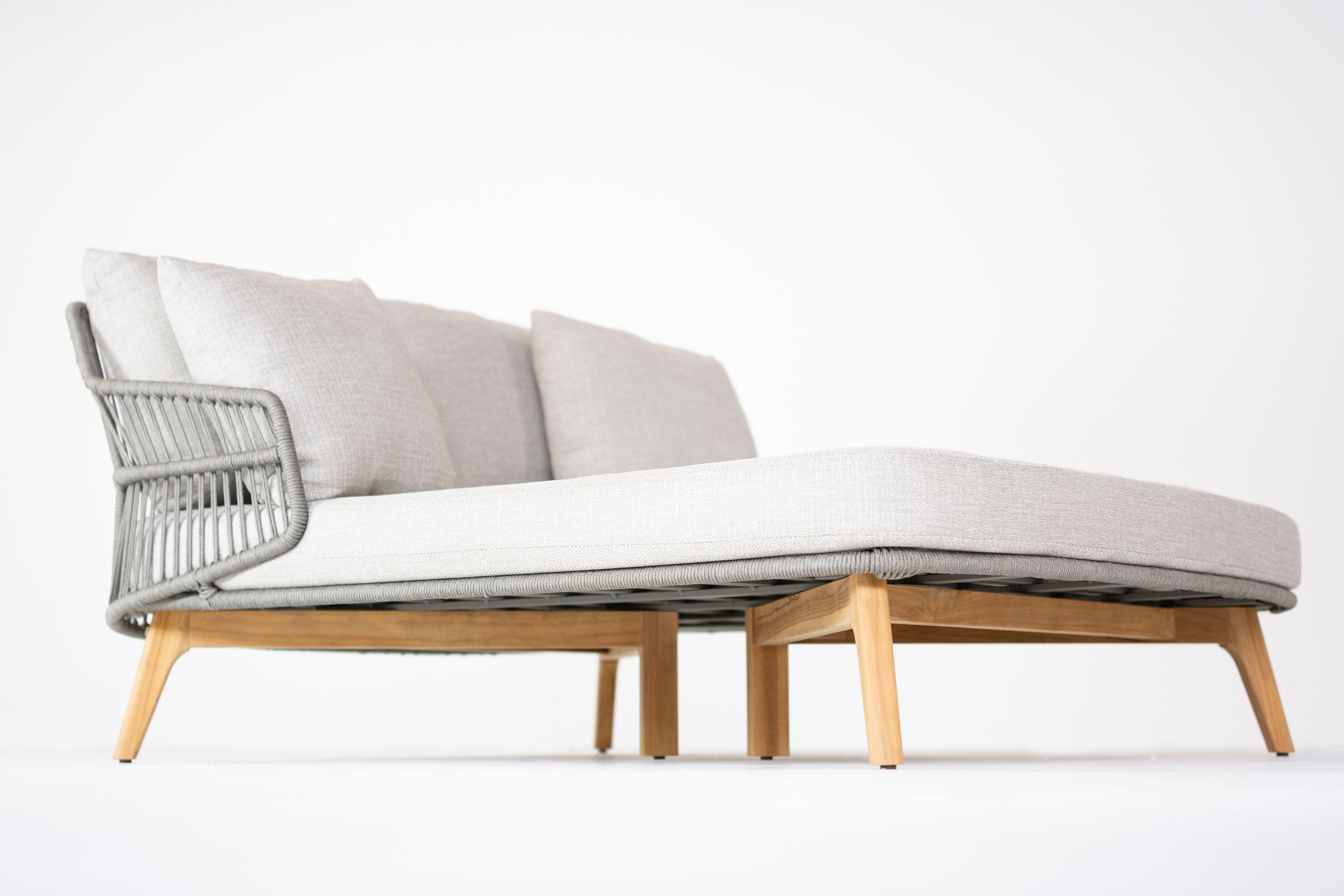 4 Seasons Outdoor Ancora Double Daybed with Cushions - Rope Design