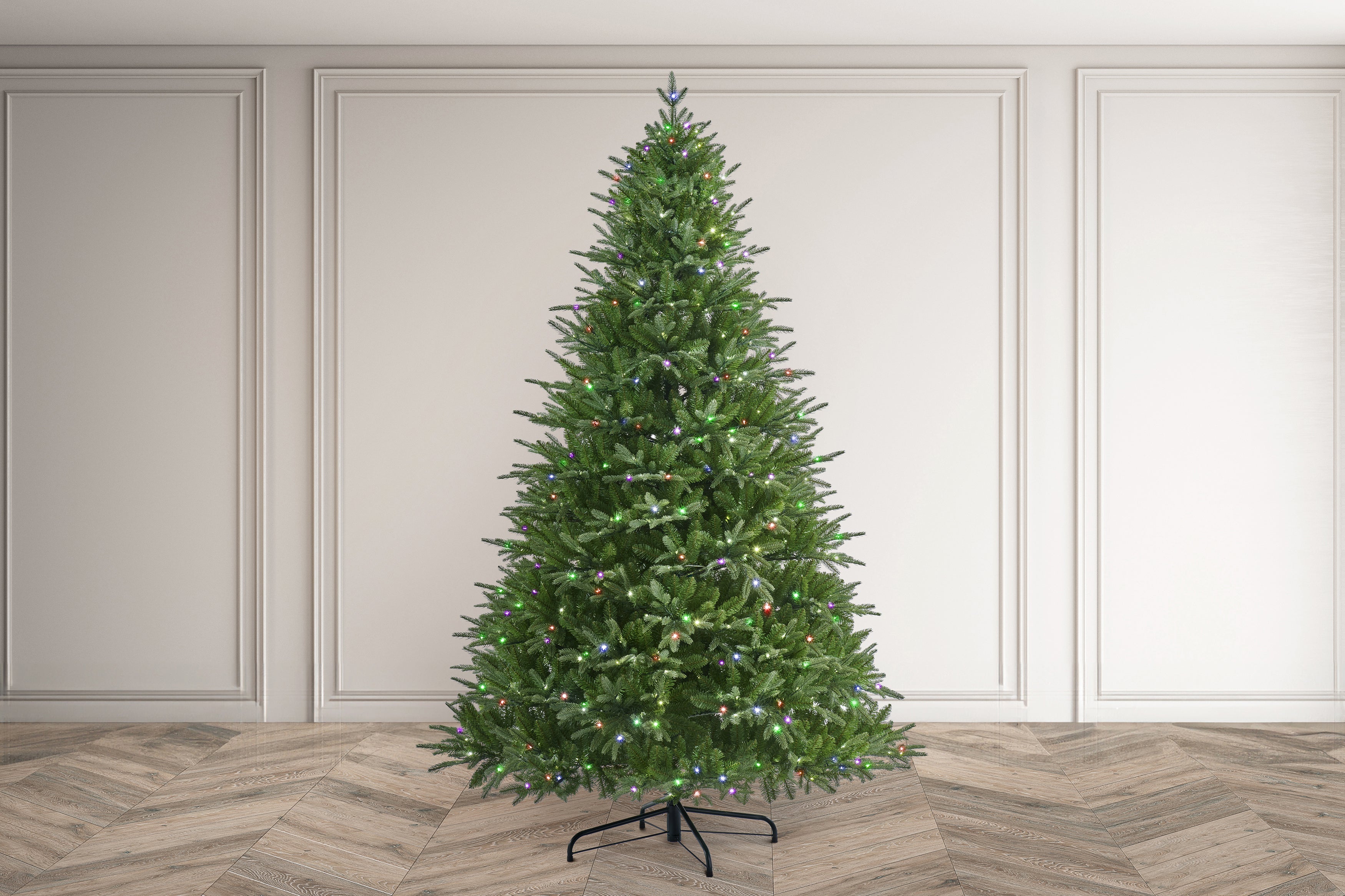 Bosk Pre Lit Florence Fir Realistic Tips Artificial Christmas Tree with LED Lights