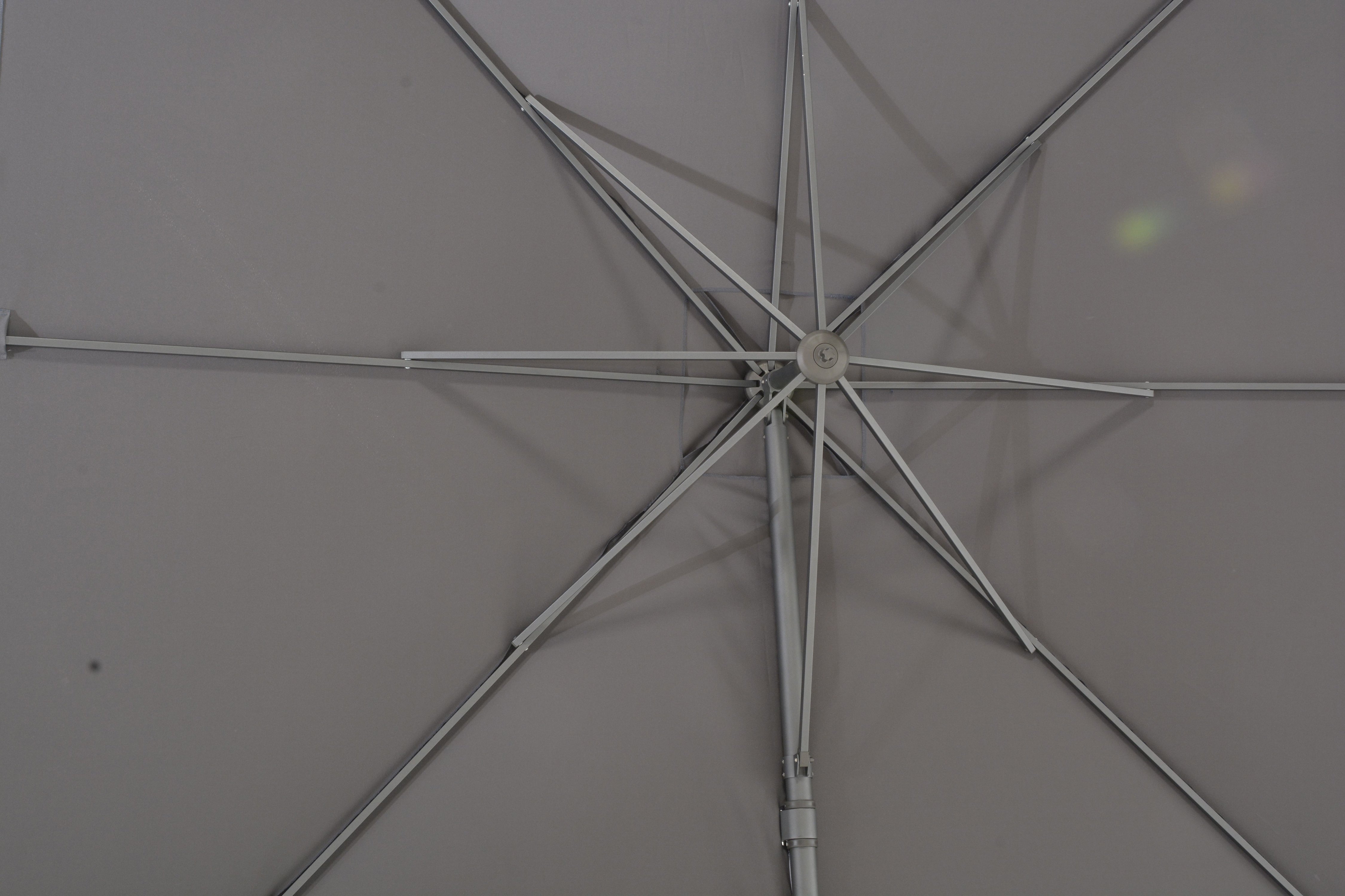 4 Seasons Outdoor Horizon 3m x 3m Parasol in Taupe with 84kg Granite Base