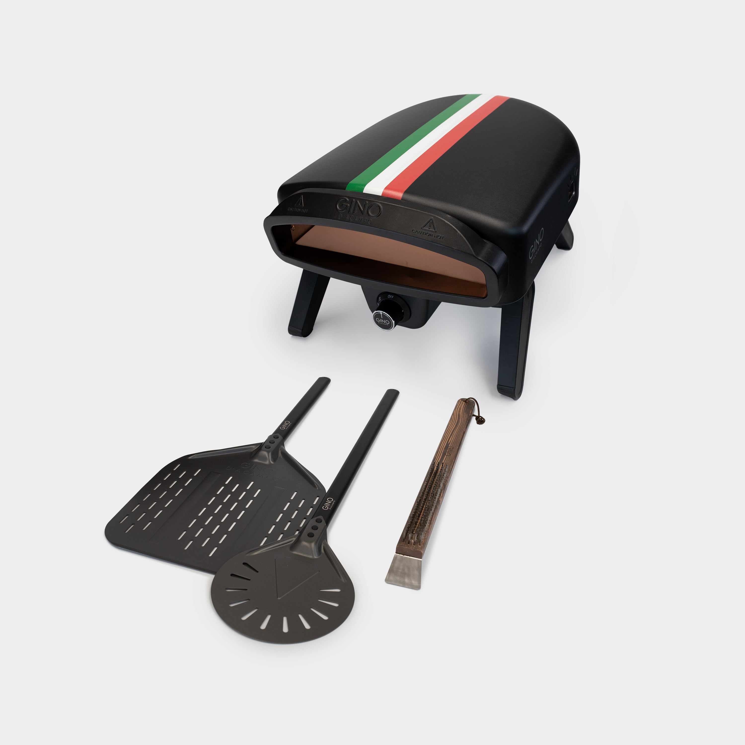 Gino D'Acampo Modena Essential Pizza Oven Kit including Peel - Turner and Brush