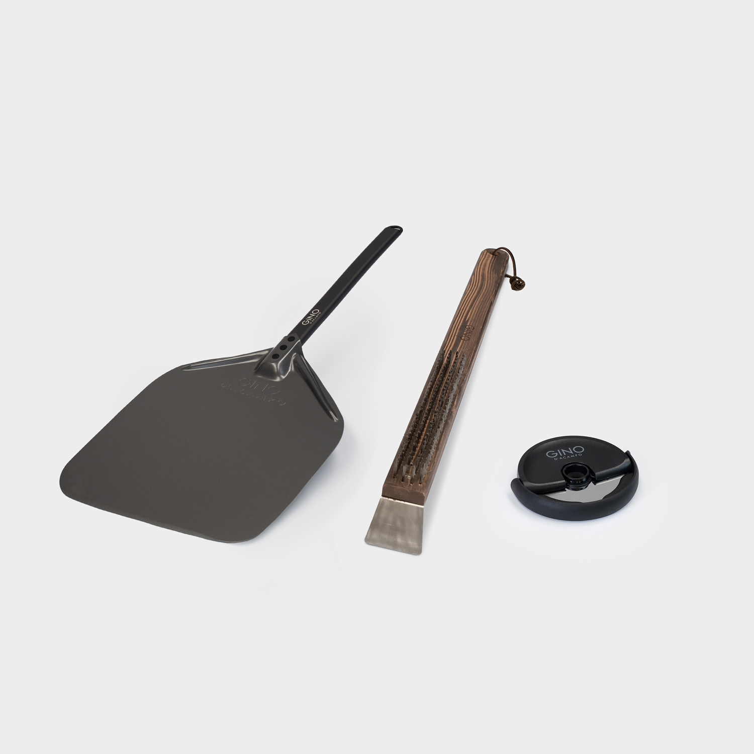 Professional Prep & Care Kit - Pizza Peel - Wire Brush - Pizza Cutter