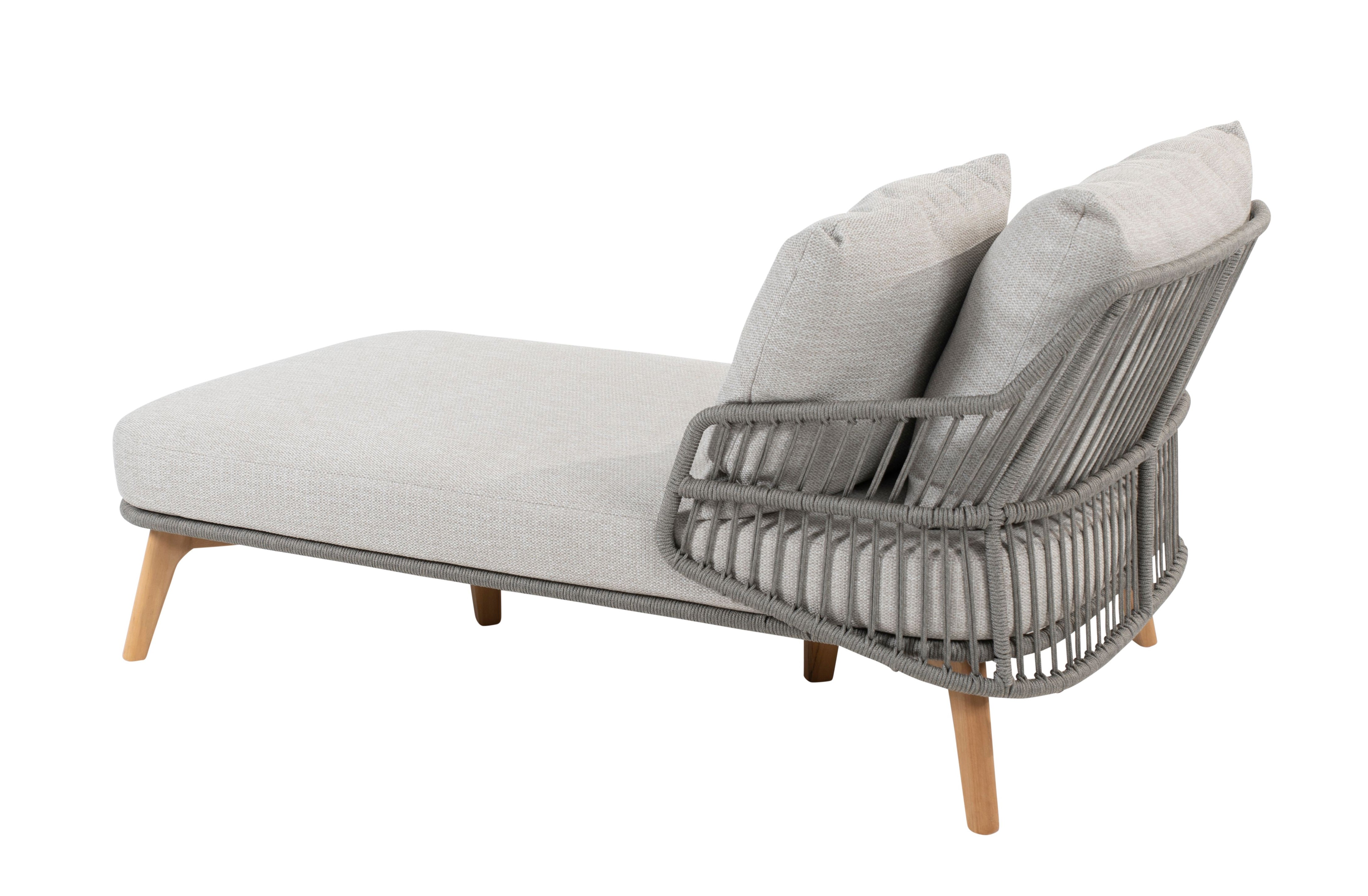 4 Seasons Outdoor Ancora Single Sunbed with Cushions - Rope Design