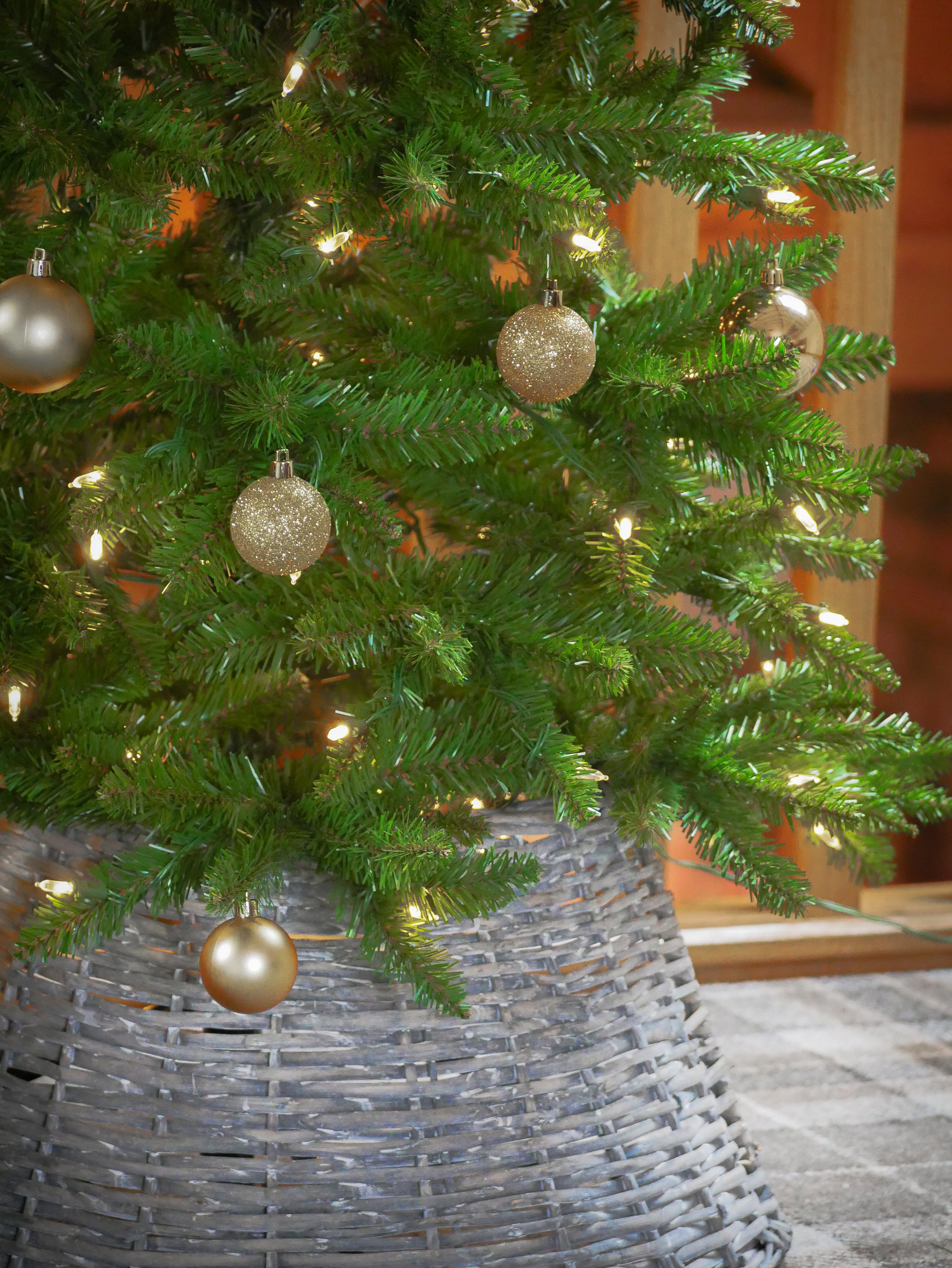National Tree Pre-Lit 7.5ft Kingswood Fir Feel-Real Pencil Artificial Christmas Tree