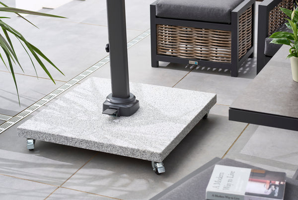 Norfolk Leisure Royce 90kg Granite Grey Parasol Base with Wheels