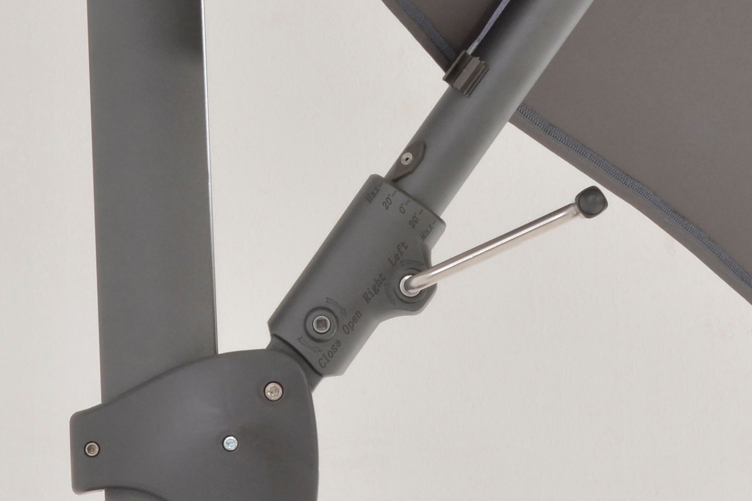 4 Seasons Outdoor Horizon 3m x 3m Parasol in Taupe with 84kg Granite Base