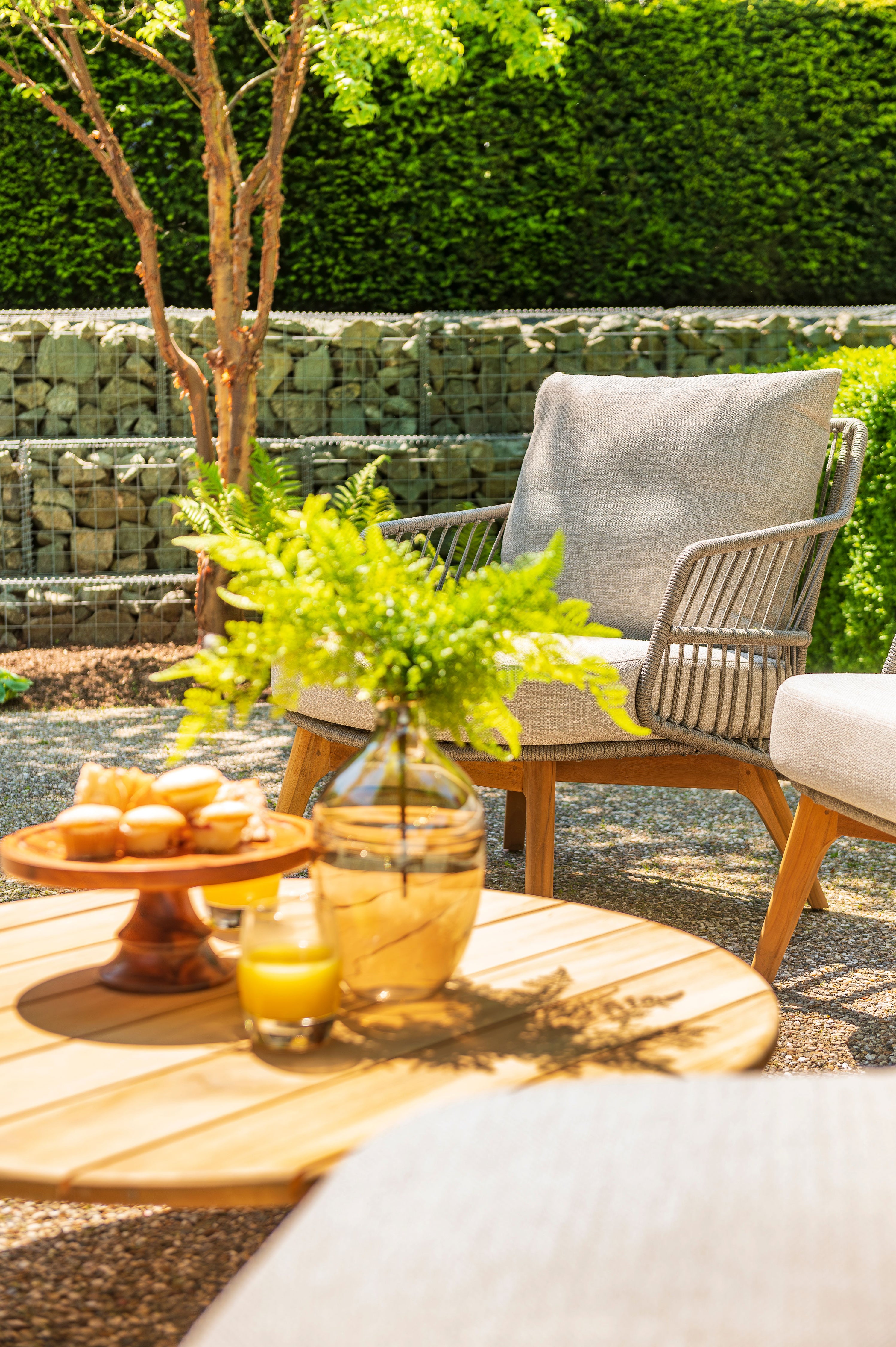 4 Seasons Outdoor Ancora Lounge Set with Footstool and Coffee Table - Rope Design