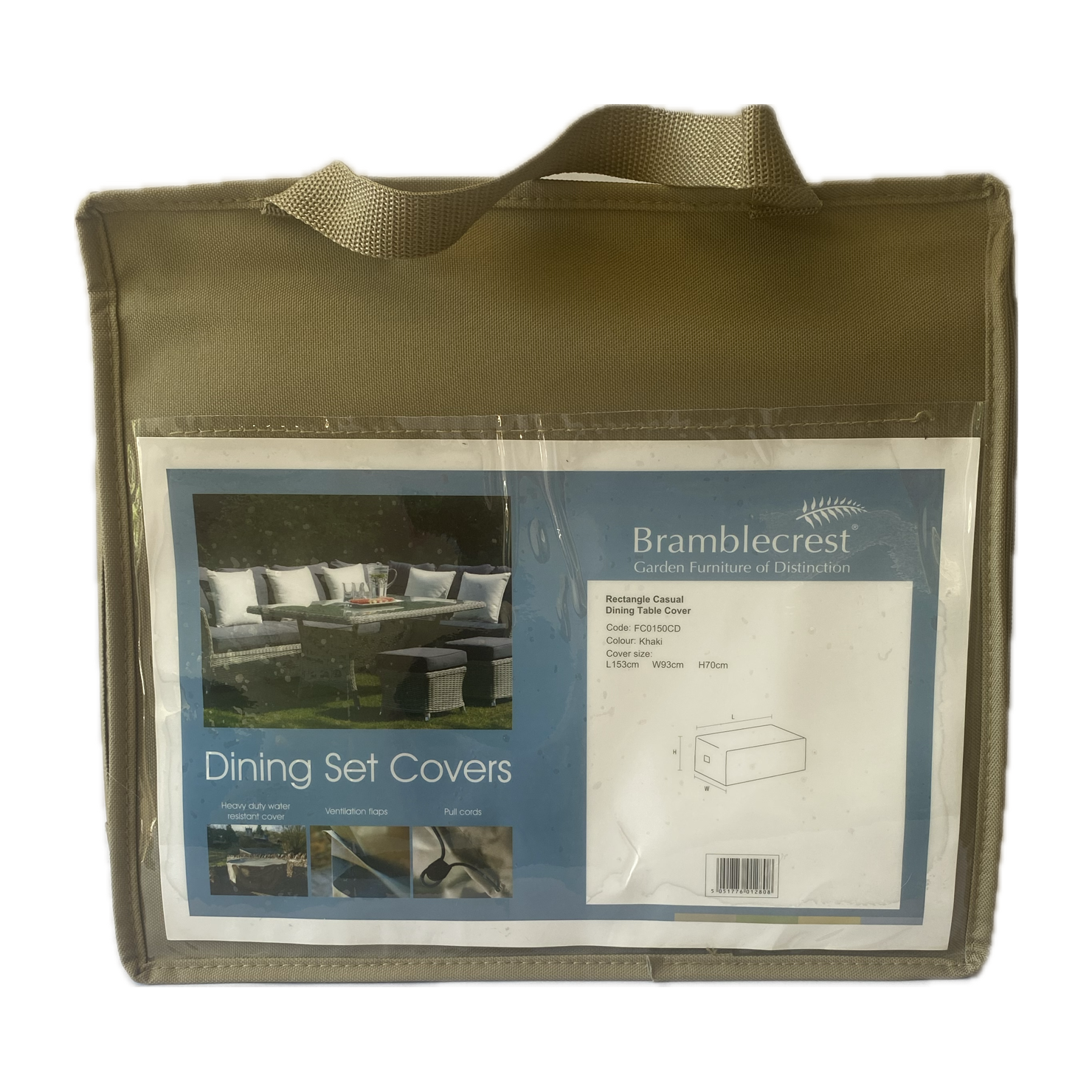 Bramblecrest Rectangular 153x93x70cm Casual Dining Table Cover - FC0150CD