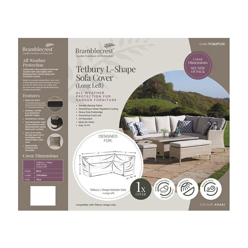 Bramblecrest Tetbury L Shape Sofa Corner Cover - Long Left FCM2P13X