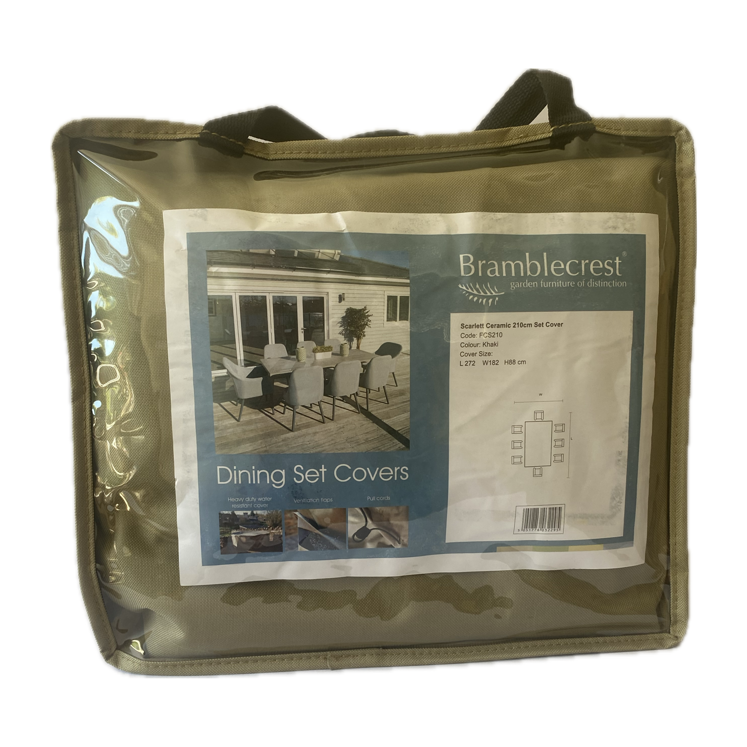 Bramblecrest Rectangular Scarlett Ceramic 272x182x88cm Set Dining Cover - FCS210