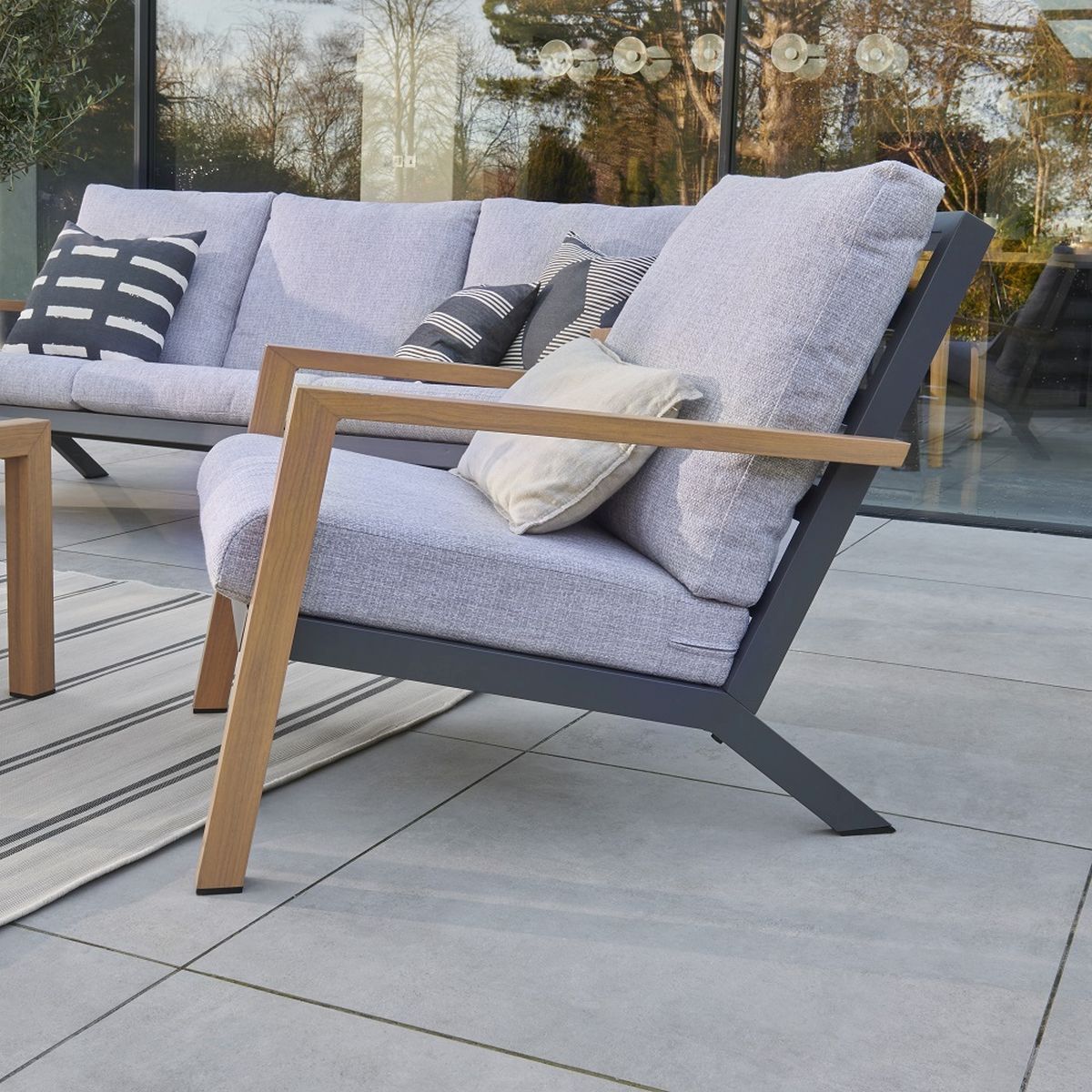 Norfolk Leisure Melford Aluminium Lounge Set with Cushions