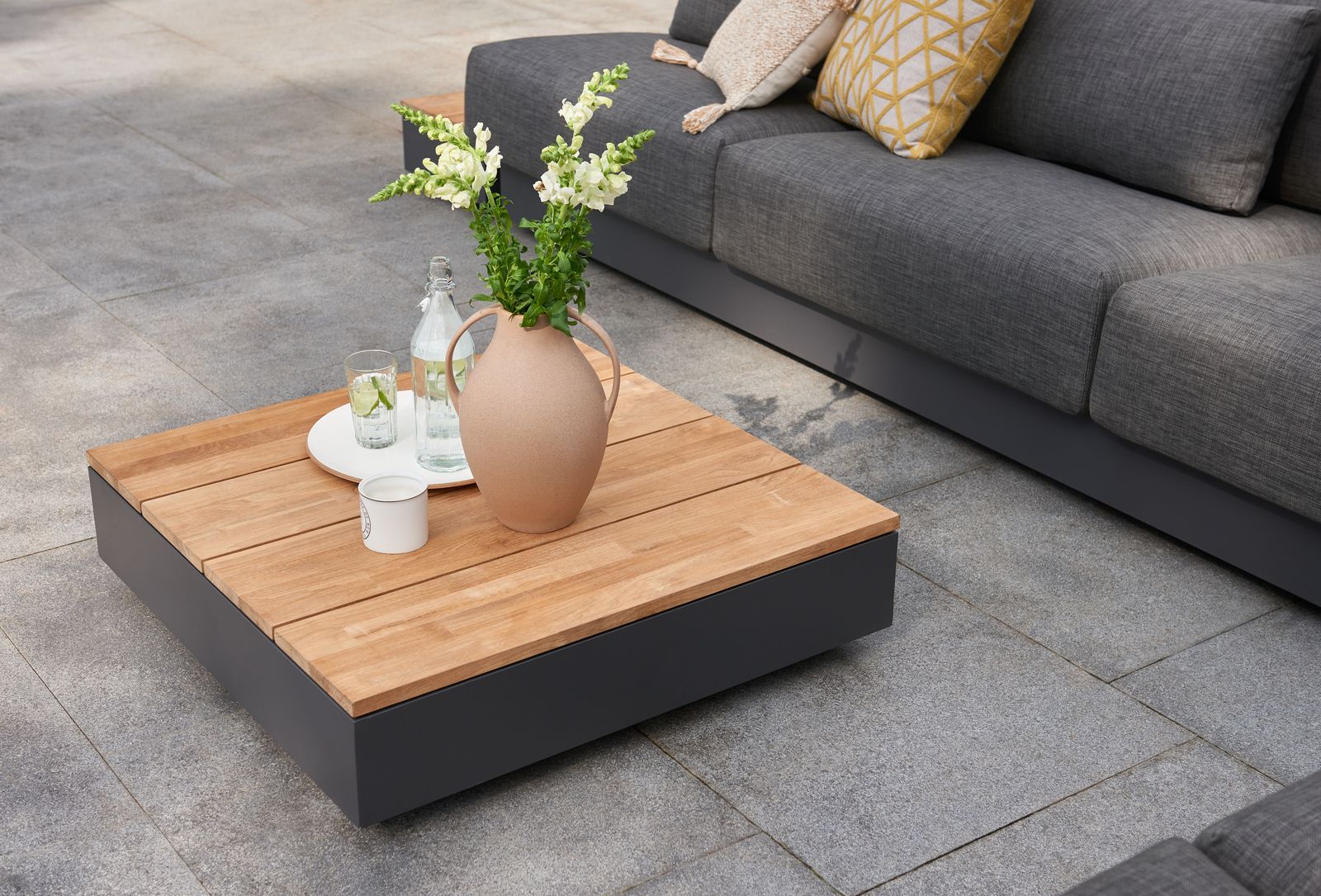 4 Seasons Outdoor Ibiza Corner Modular Set with Side and Coffee Tables
