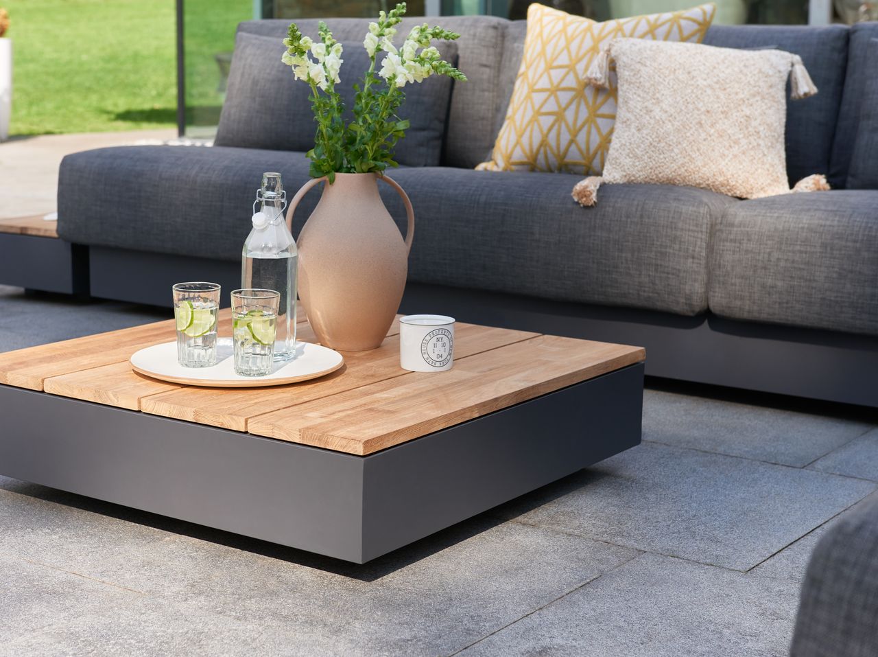 4 Seasons Outdoor Ibiza Corner Modular Set with Side and Coffee Tables