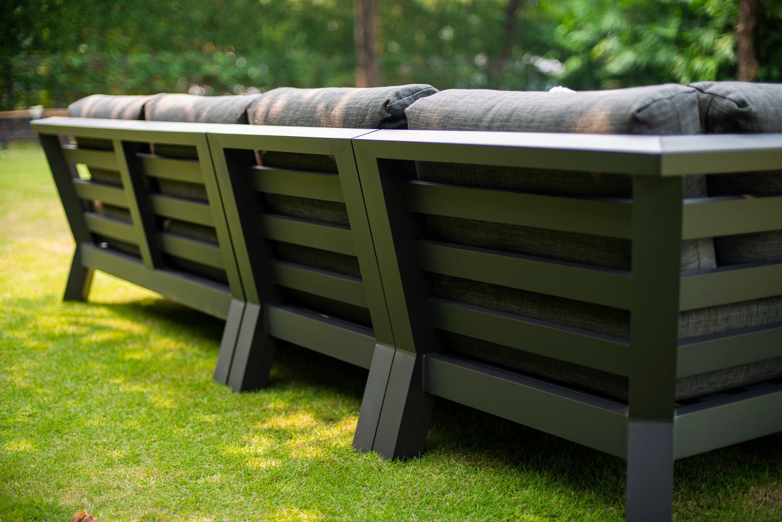 4 Seasons Outdoor Meteoro Garden Corner Sofa Set with 90cm Coffee Table and Arm Cushions