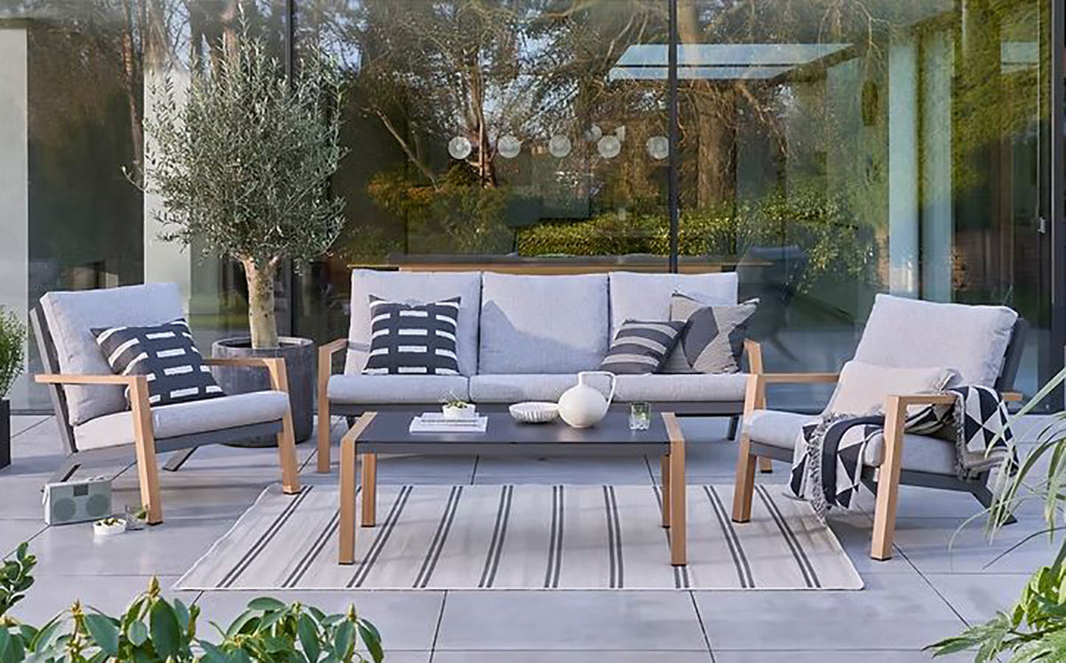 Norfolk Leisure Melford Aluminium Lounge Set with Cushions