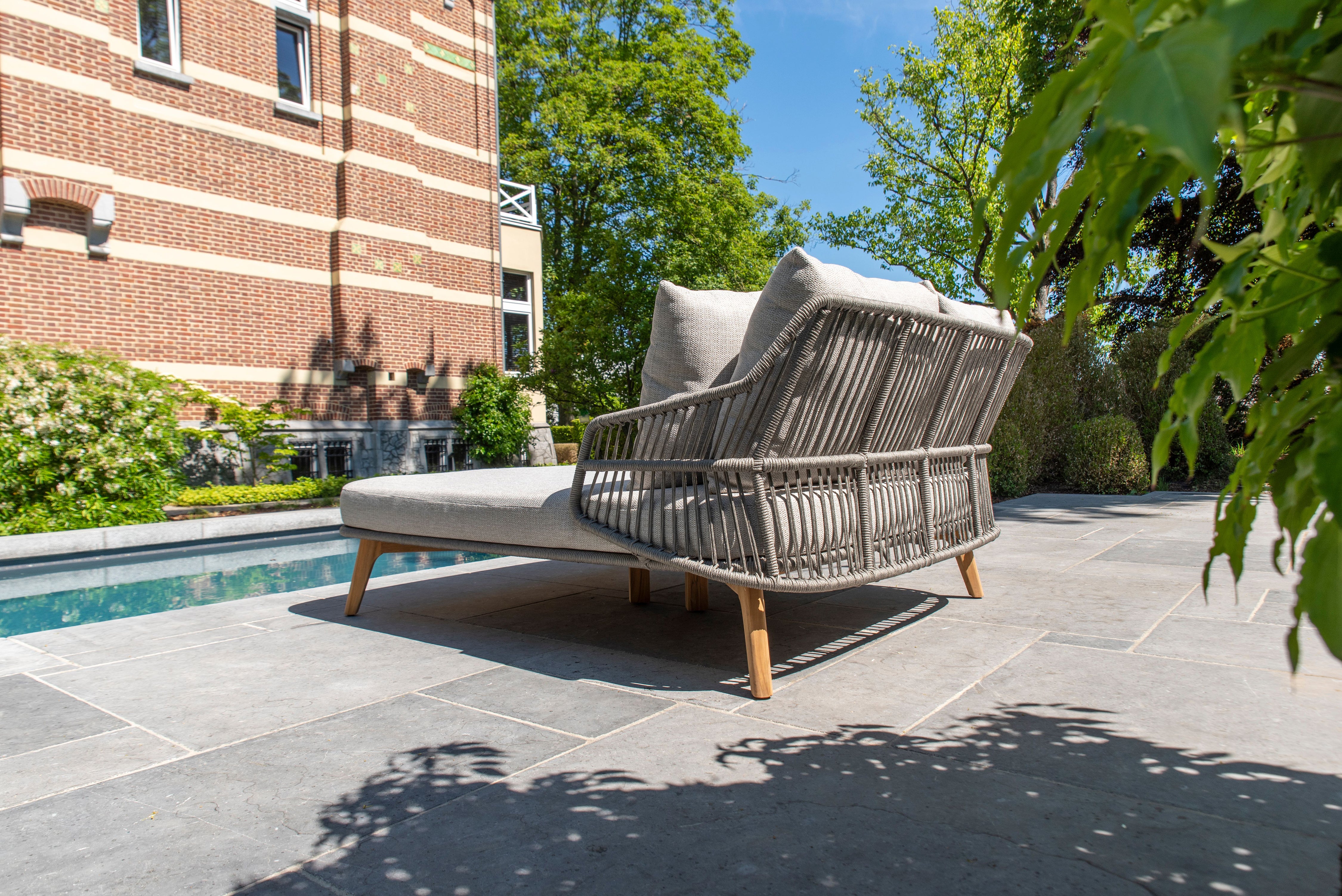 4 Seasons Outdoor Ancora Double Daybed with Cushions - Rope Design