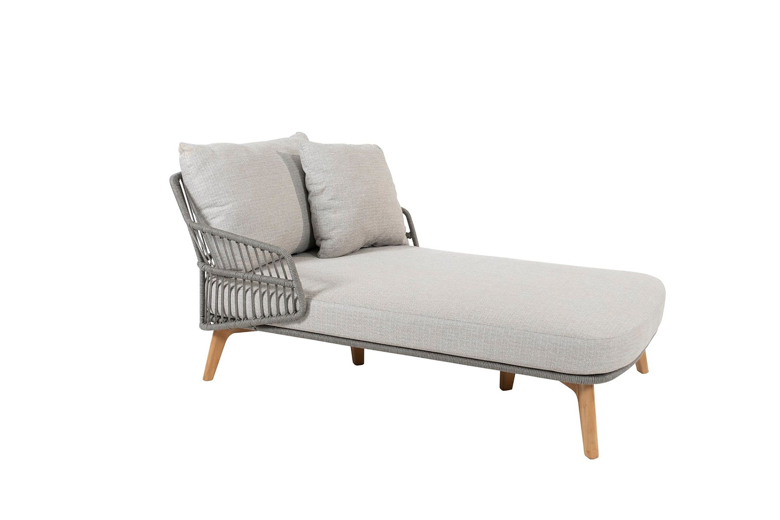 4 Seasons Outdoor Ancora Single Sunbed with Cushions - Rope Design