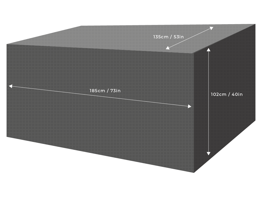 All Sizes Oxford Rectangular Cover Fits Rectangular Furniture Sets 100cm to 300cm