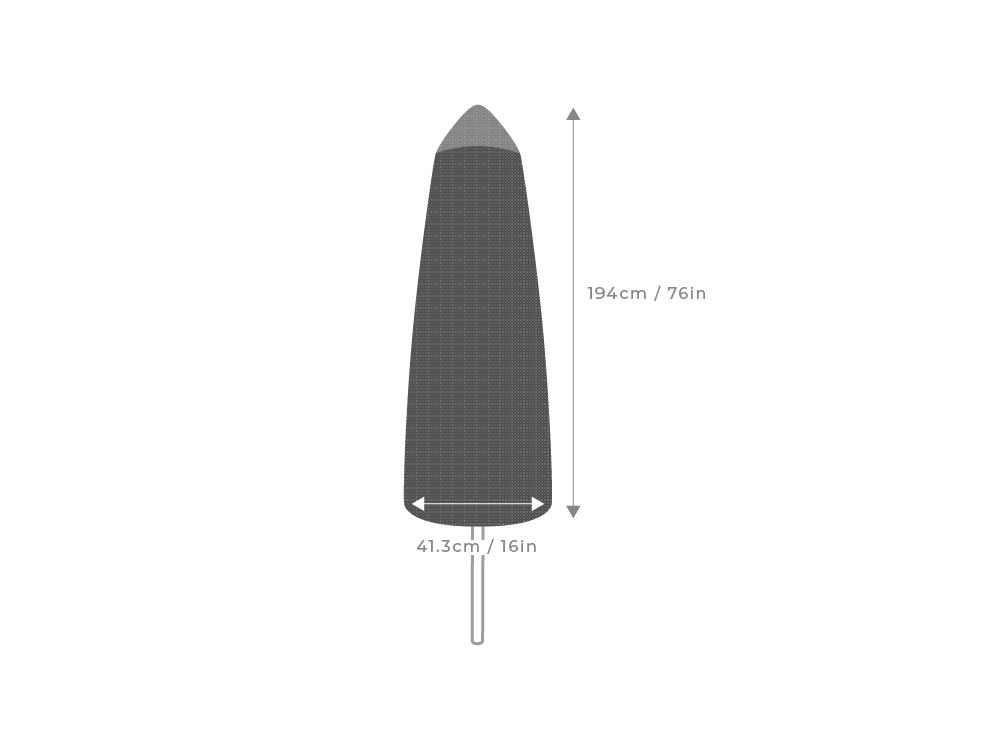ClearSpell Premium Garden Parasol Cover Small 194cm High - Large