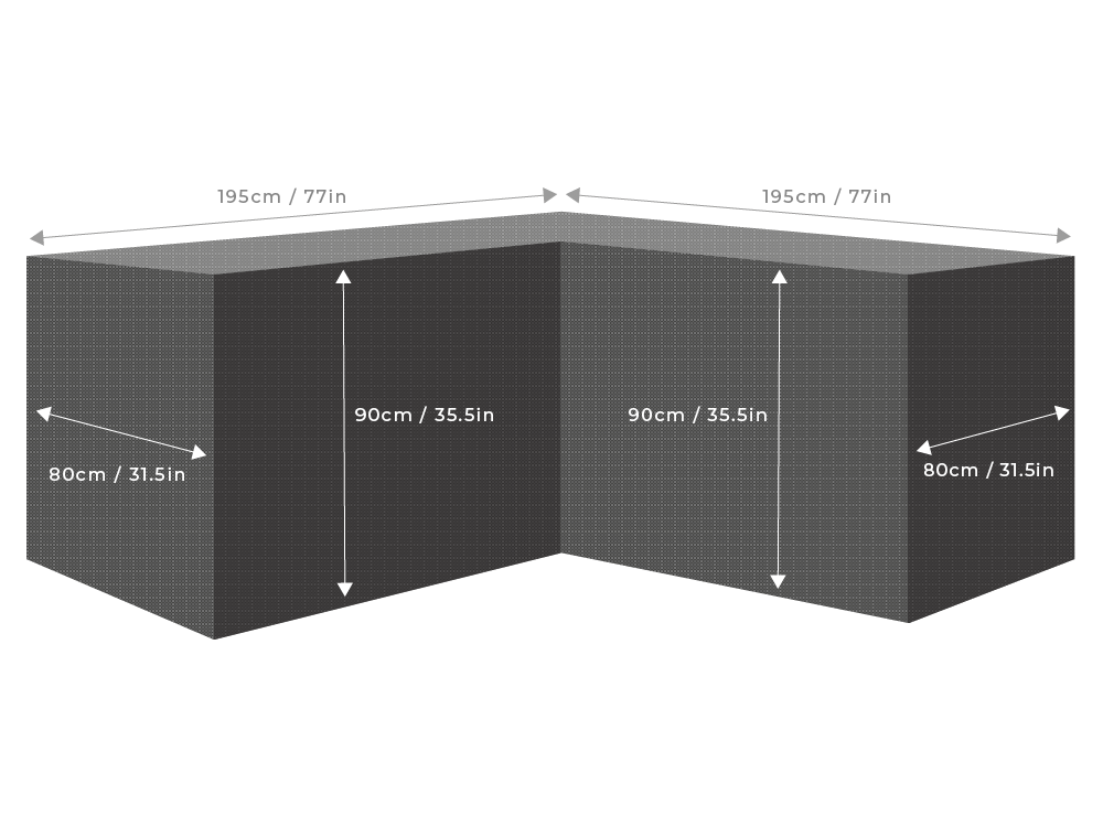 All Sizes Oxford Corner Cover Fits 205cm to 290cm