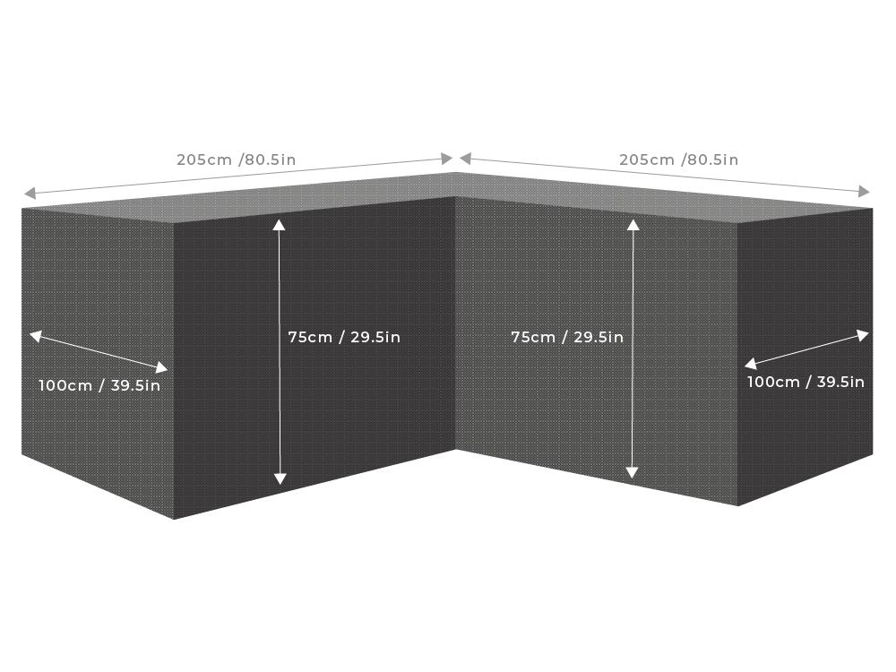 All Sizes Oxford Corner Cover Fits 205cm to 290cm