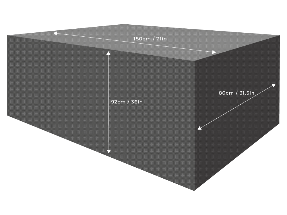 Clearspell Rectangular Garden Table Cover 180cm x 80cm
