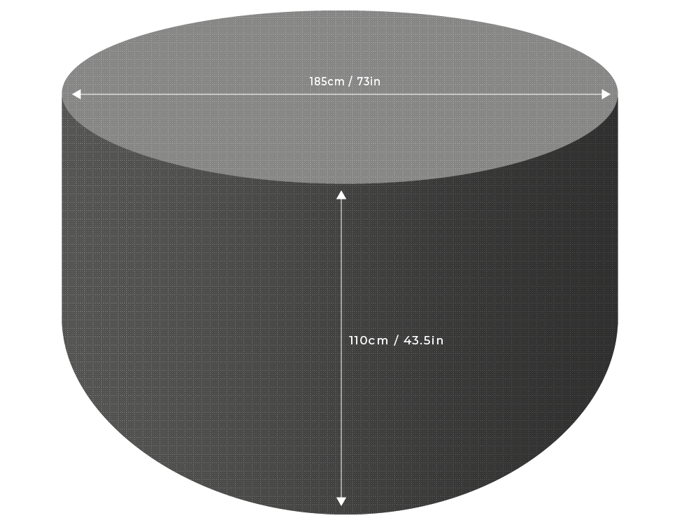 Clearspell Premium Round High Bar Furniture Set Cover 185cm x 110cm