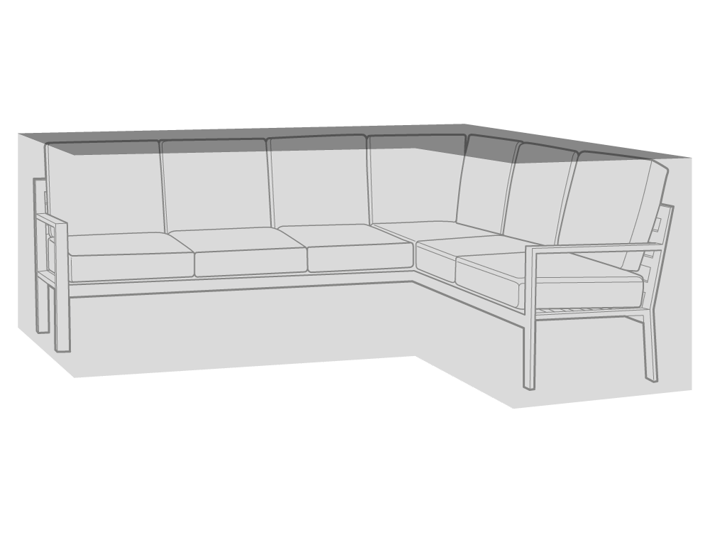 Clearspell Premium Left Hand Corner Garden Furniture Cover 265cm x 210cm