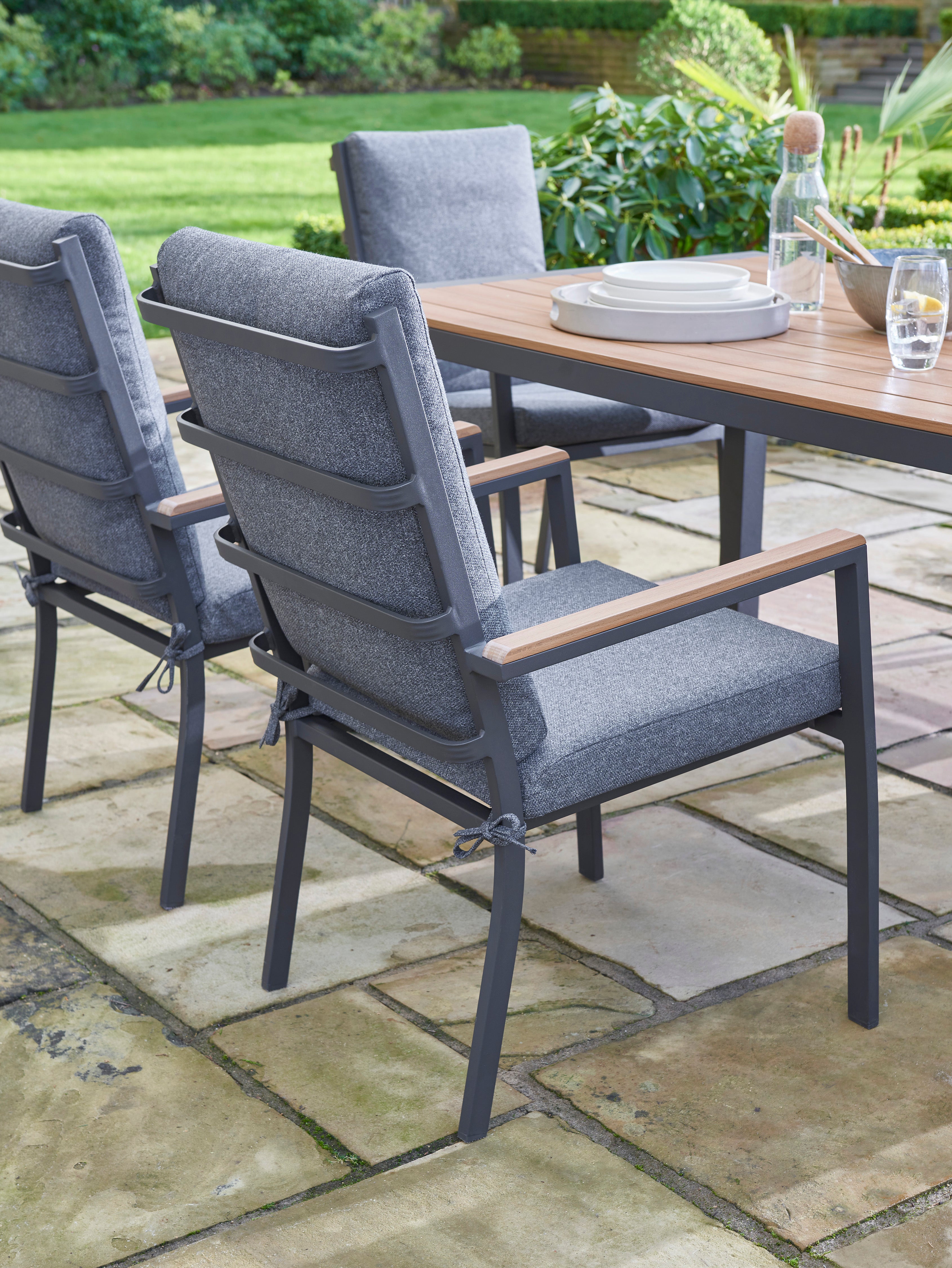 Norfolk Leisure Easton Aluminium Six Seater Dining Set