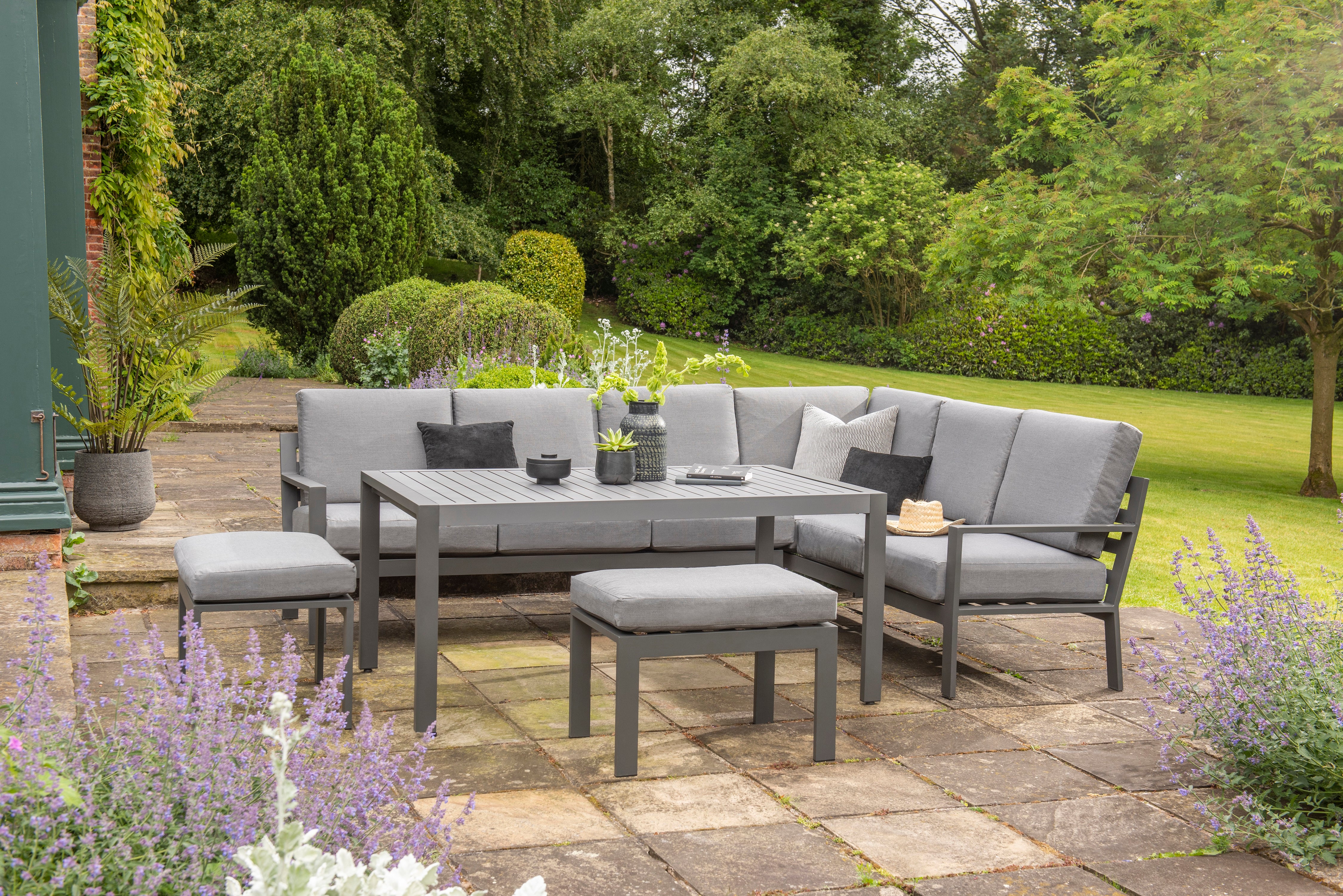 Norfolk Leisure Titchwell Aluminium Corner Set with Standard Table