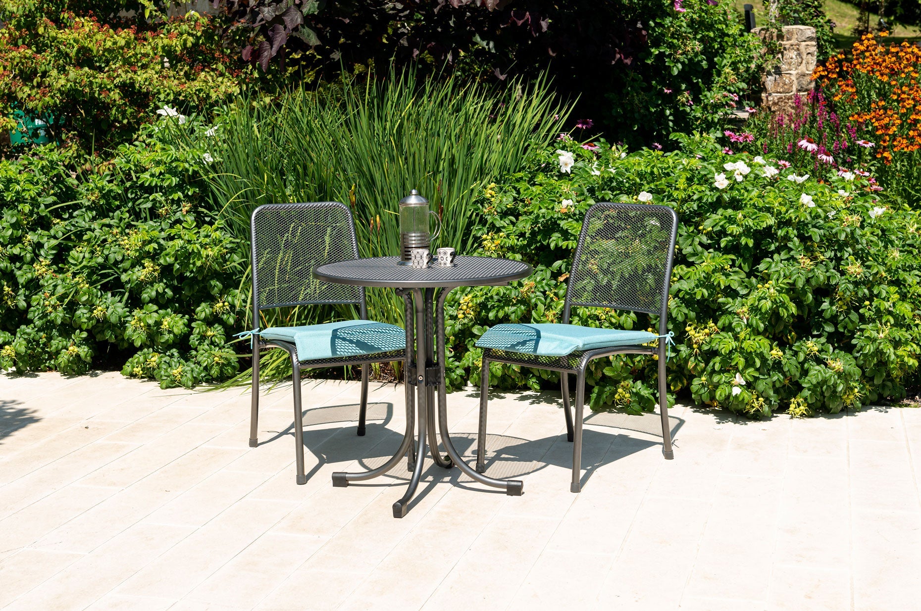 Alexander Rose Portofino Round 2 Seater Coffee/Bistro Set Mesh Chairs