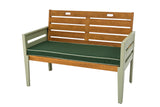 Norfolk Leisure Florenity Verdi Two Seater Bench with Cushion - Plush and Cozy Outdoor Seating