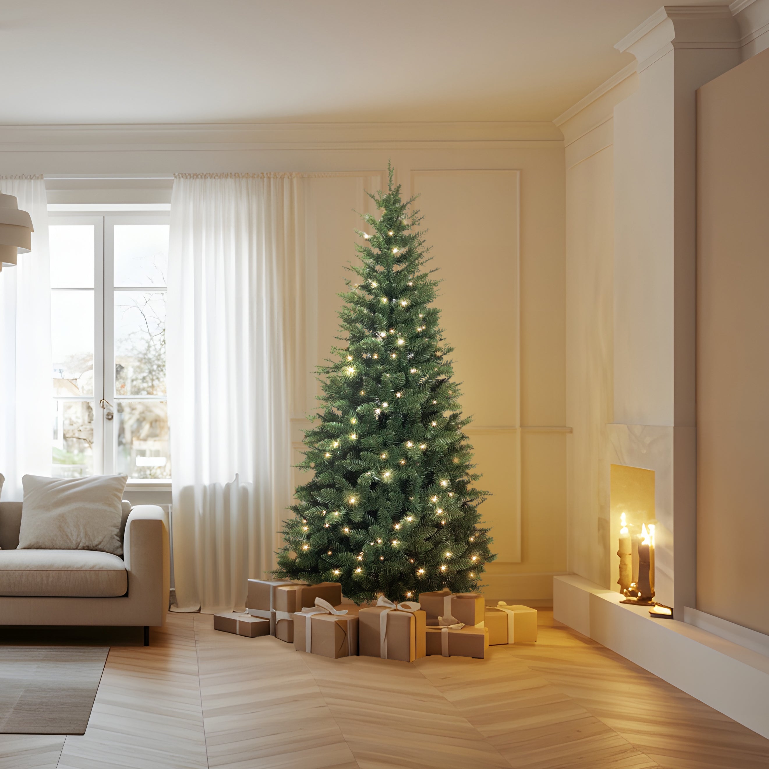 Bosk Anders Fir Pre-lit Artificial Christmas Tree