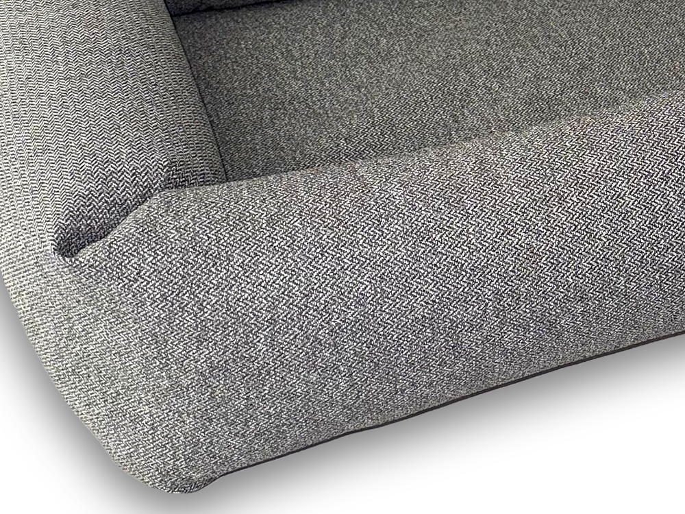 Bolster Rectangular Orthopaedic Dog Bed Fully Washable with Zips and 4 Firm Bolster Tubular Sides 3 Sizes in Orkney Grey