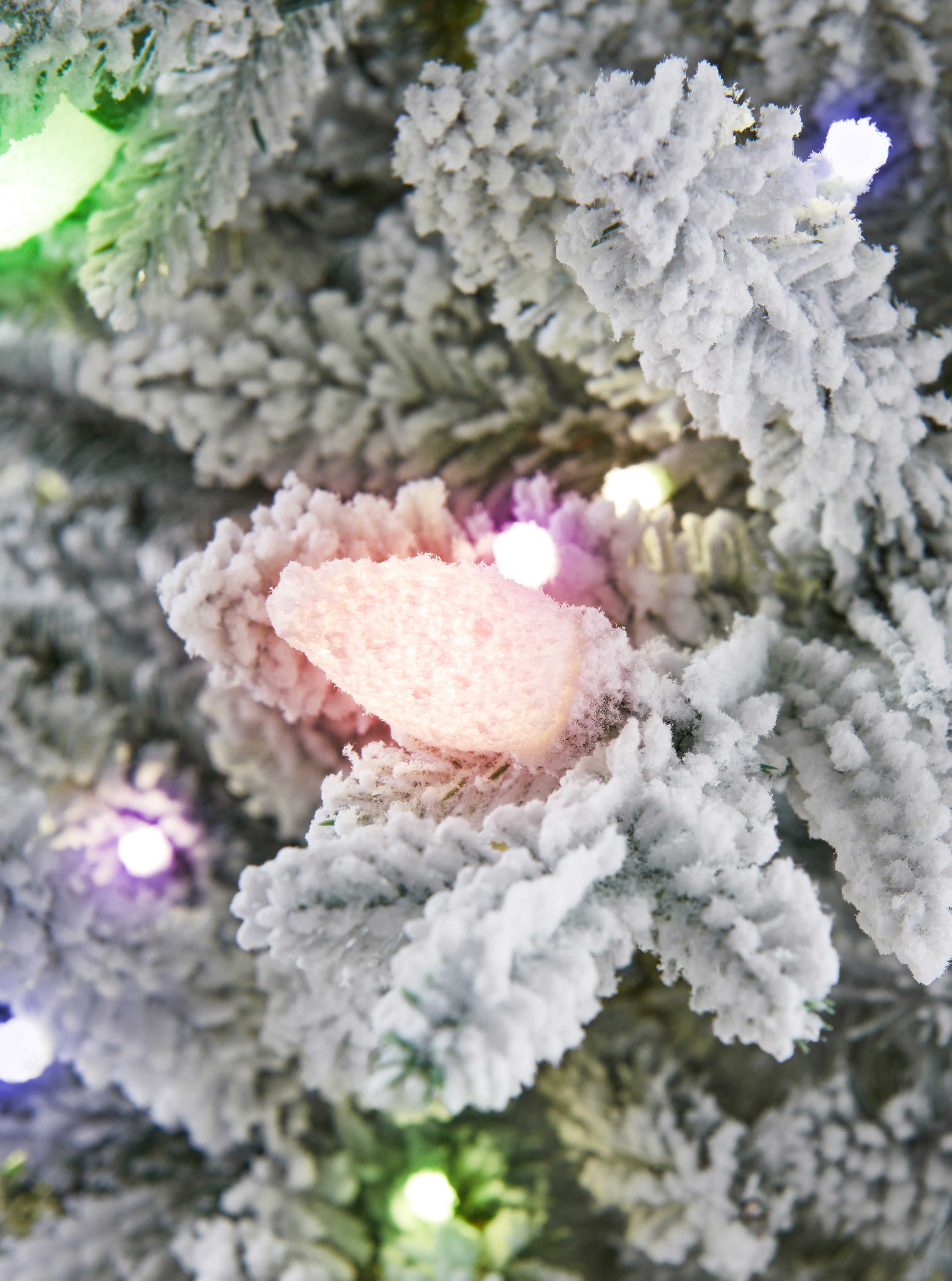 National Tree 6.5ft Frosted Dalton Fir Artificial Christmas Tree with 400 Dual Lights