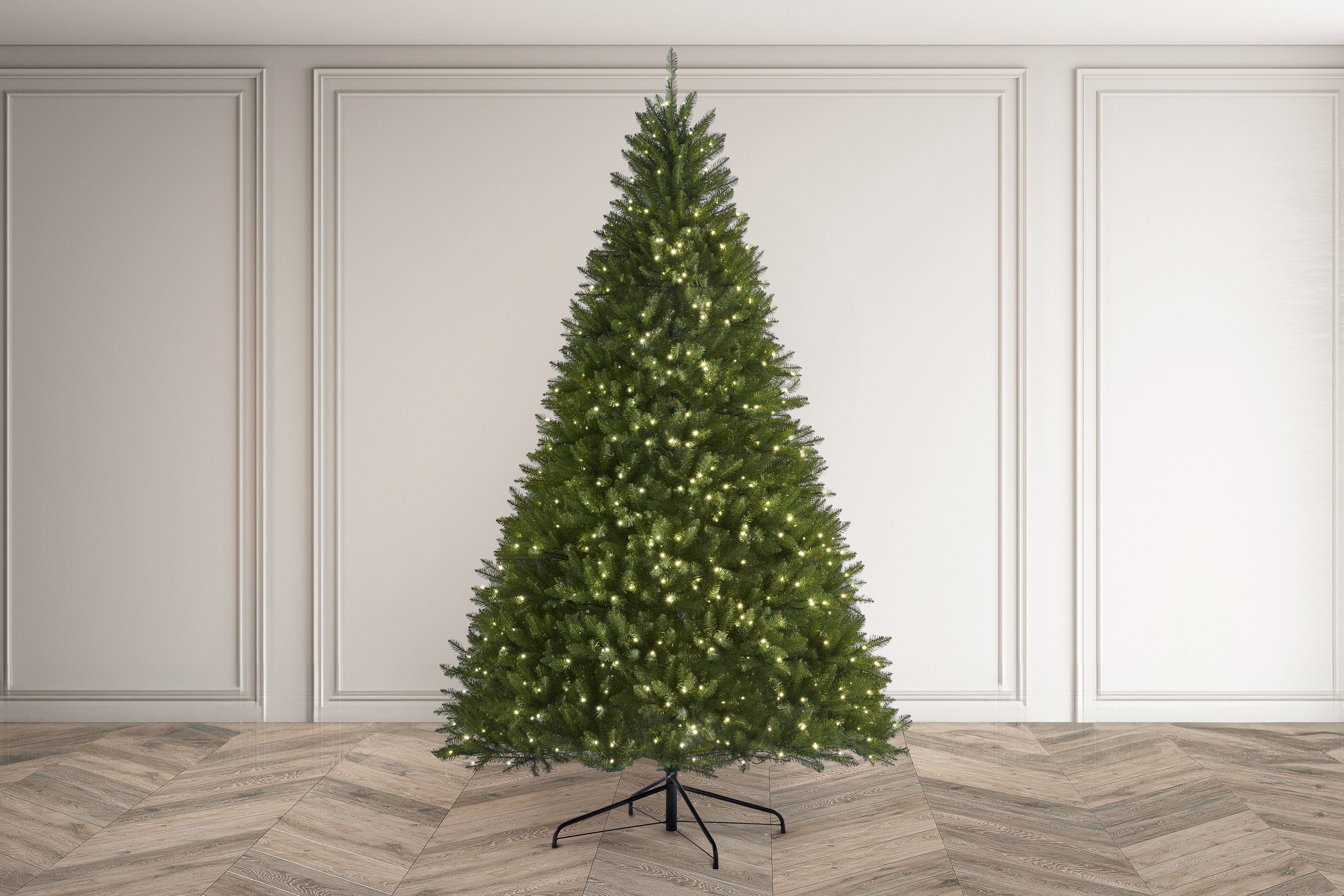 Bosk Pre-lit Halesworth Pine Artificial Christmas Tree with Warm White LED Lights