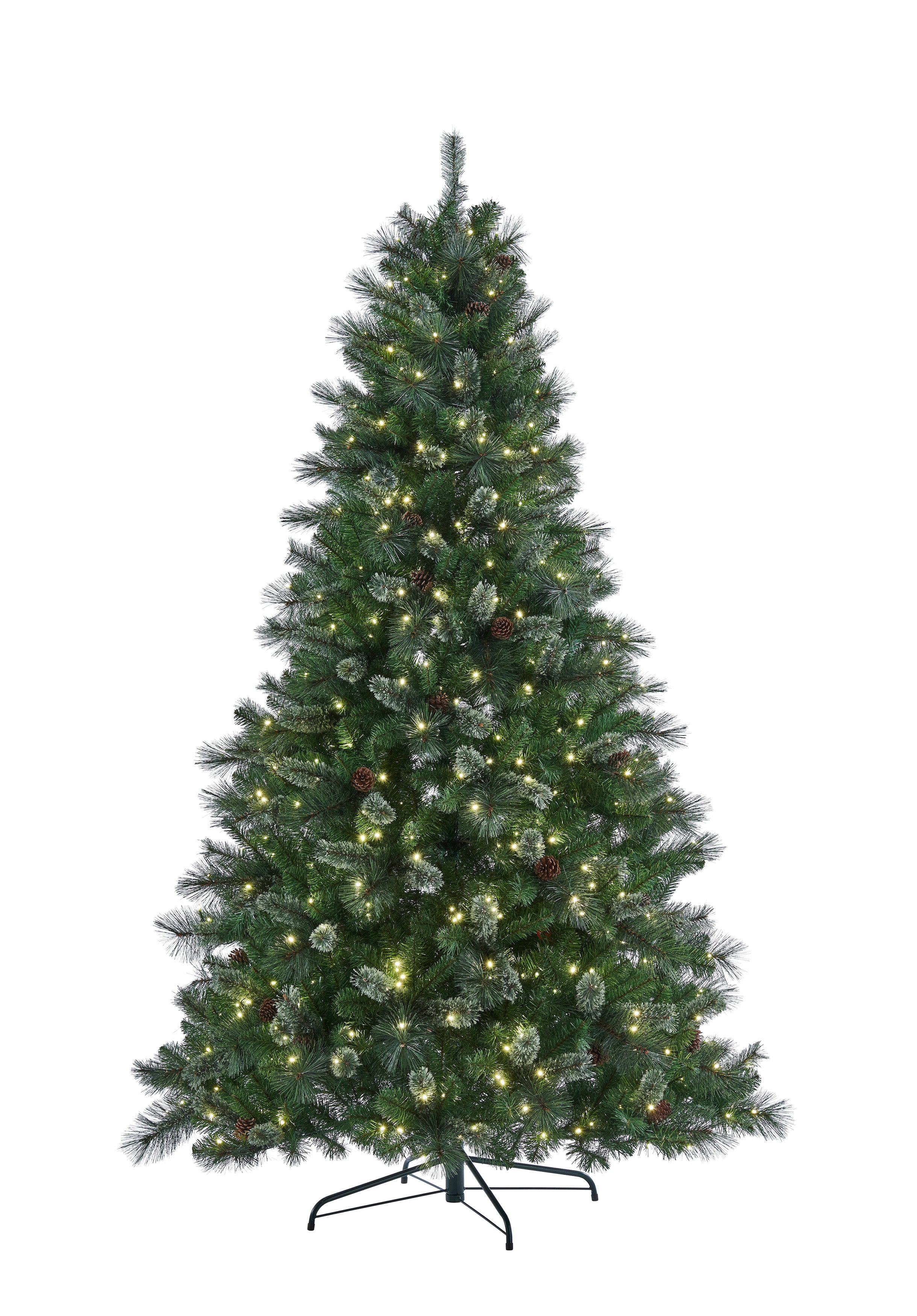 Bosk 7.5ft Killarney Spruce Artificial Christmas Tree with 550 Warm White LED Lights