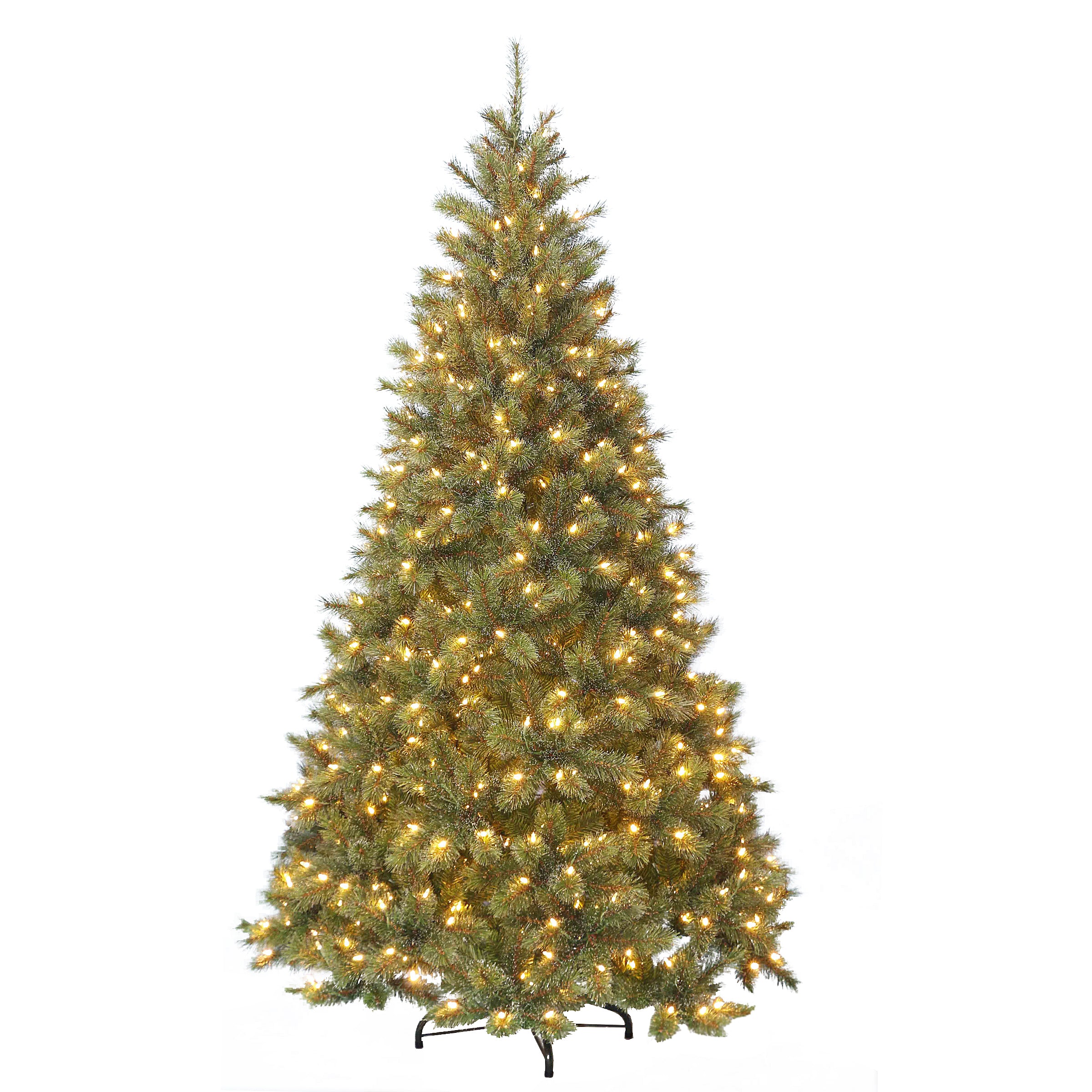 National Tree 7.5ft Frosted Ontario Pine Artificial Christmas Tree with 600 Warm LED Lights