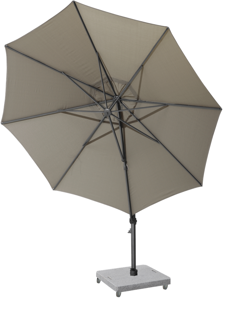4 Seasons Outdoor Siesta 3.5m Round Parasol with 125kg Granite Base and Wheels