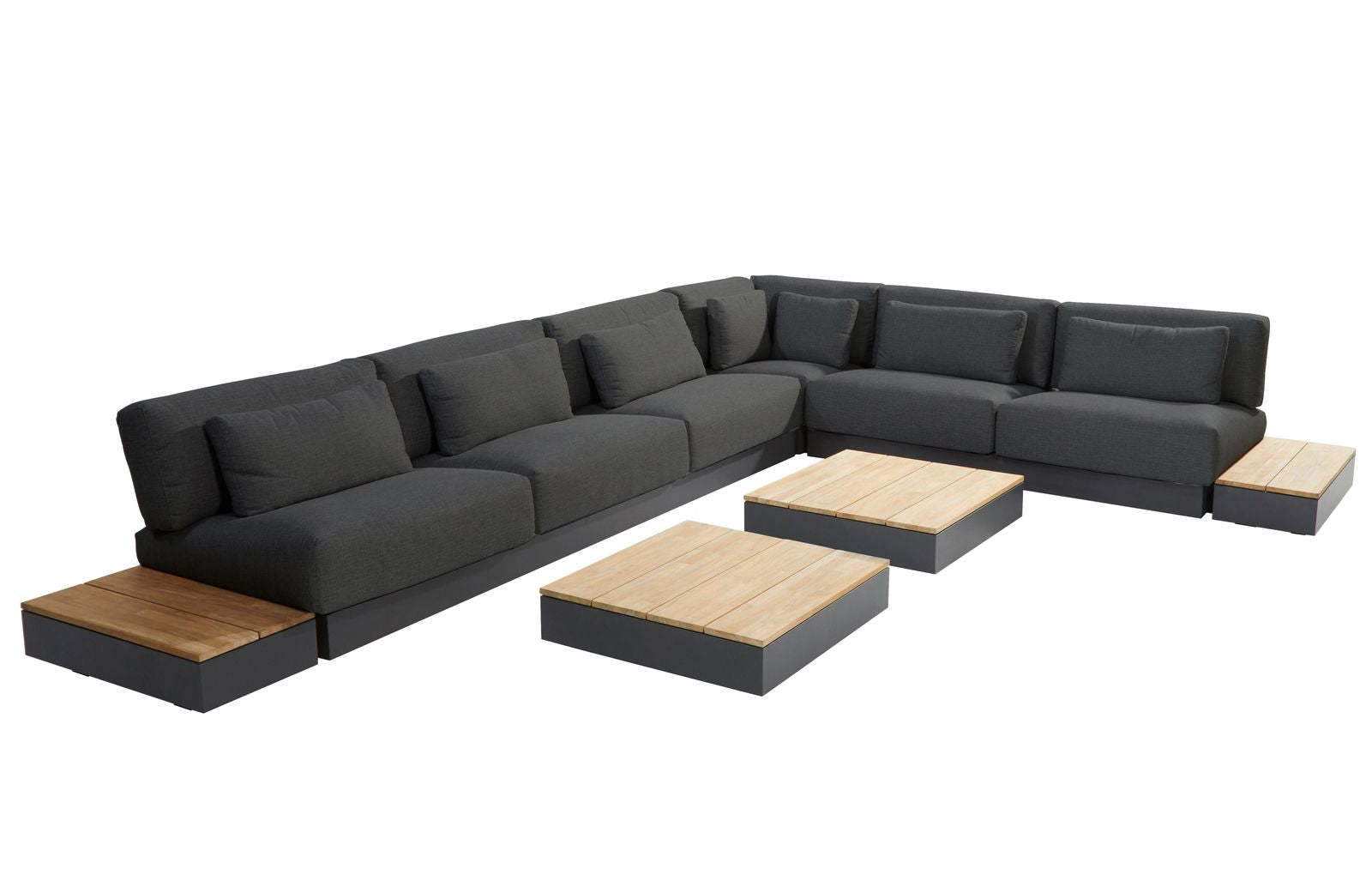 4 Seasons Outdoor Ibiza Large Corner Modular Set with Two Side and Two Coffee Tables