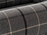 Pet Luxury Bolster Rectangular Dog Bed 3 Sizes in our Avondale in Signature Tartan: Charcoal-Black-Taupe