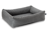 Pet Luxury Bolster Rectangular Dog Bed 3 Sizes in our Avondale in Classic Cord Grey